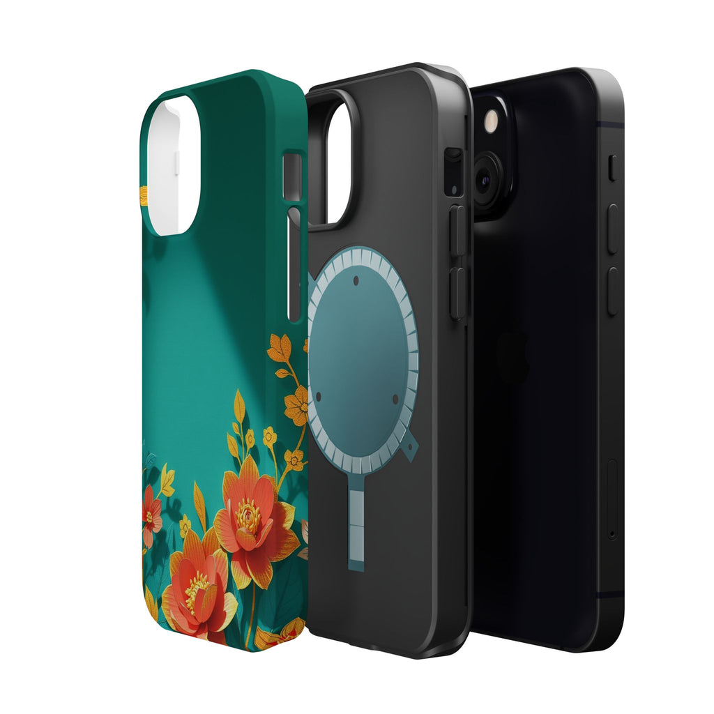 iPhone Floral Gold Foil Paper Cut Art Slim Everyday Designer Case · iPhone Case