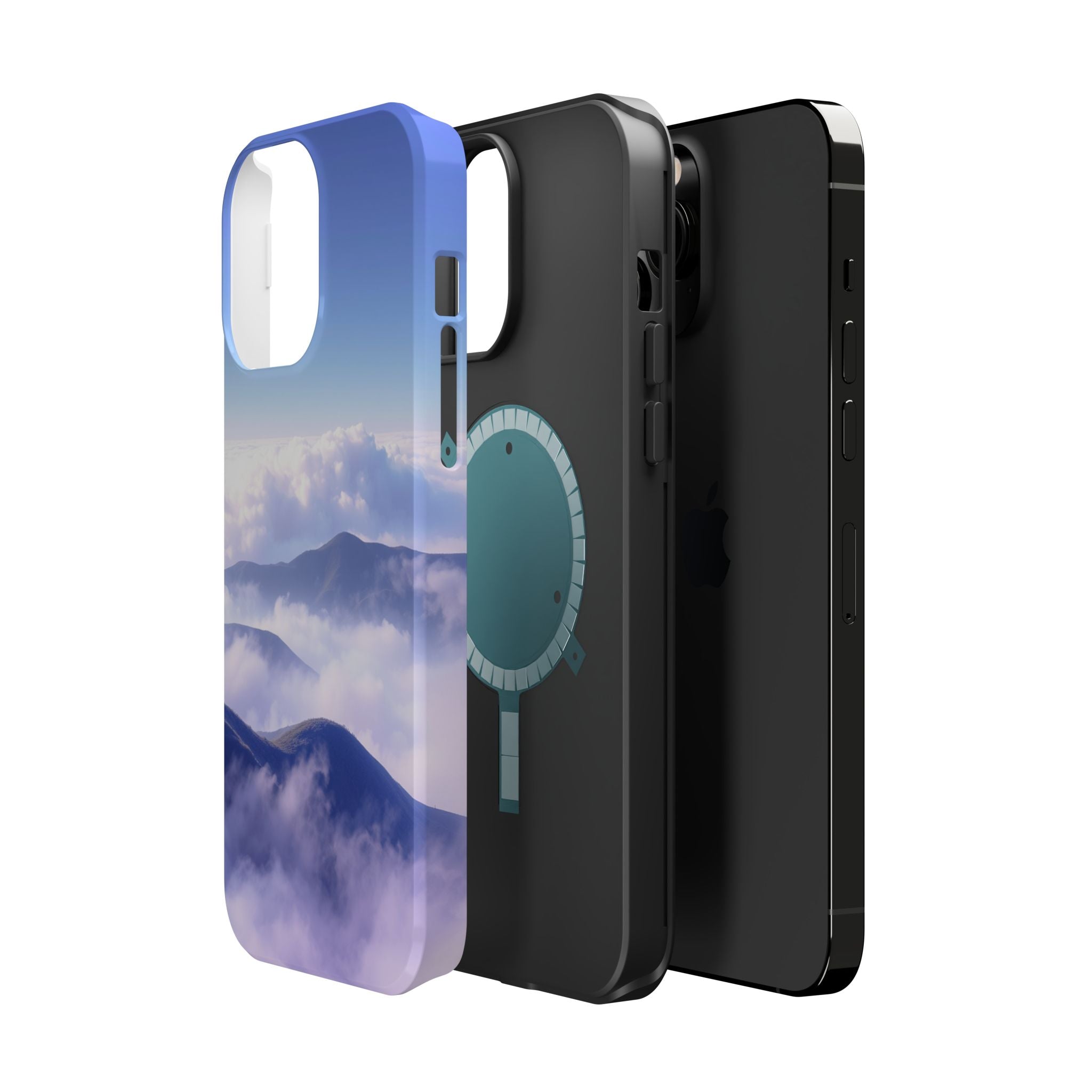iPhone Dreamy Fog Rolling Over Hills Design Soft iPhone 20 Finish · iPhone Case