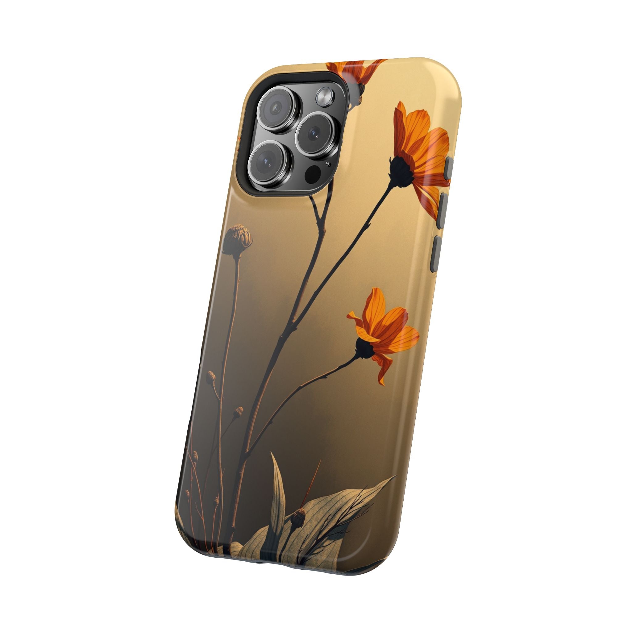 iPhone Burnt Orange And Sand Botanical Illustration Gal Slim Snap Case · iPhone