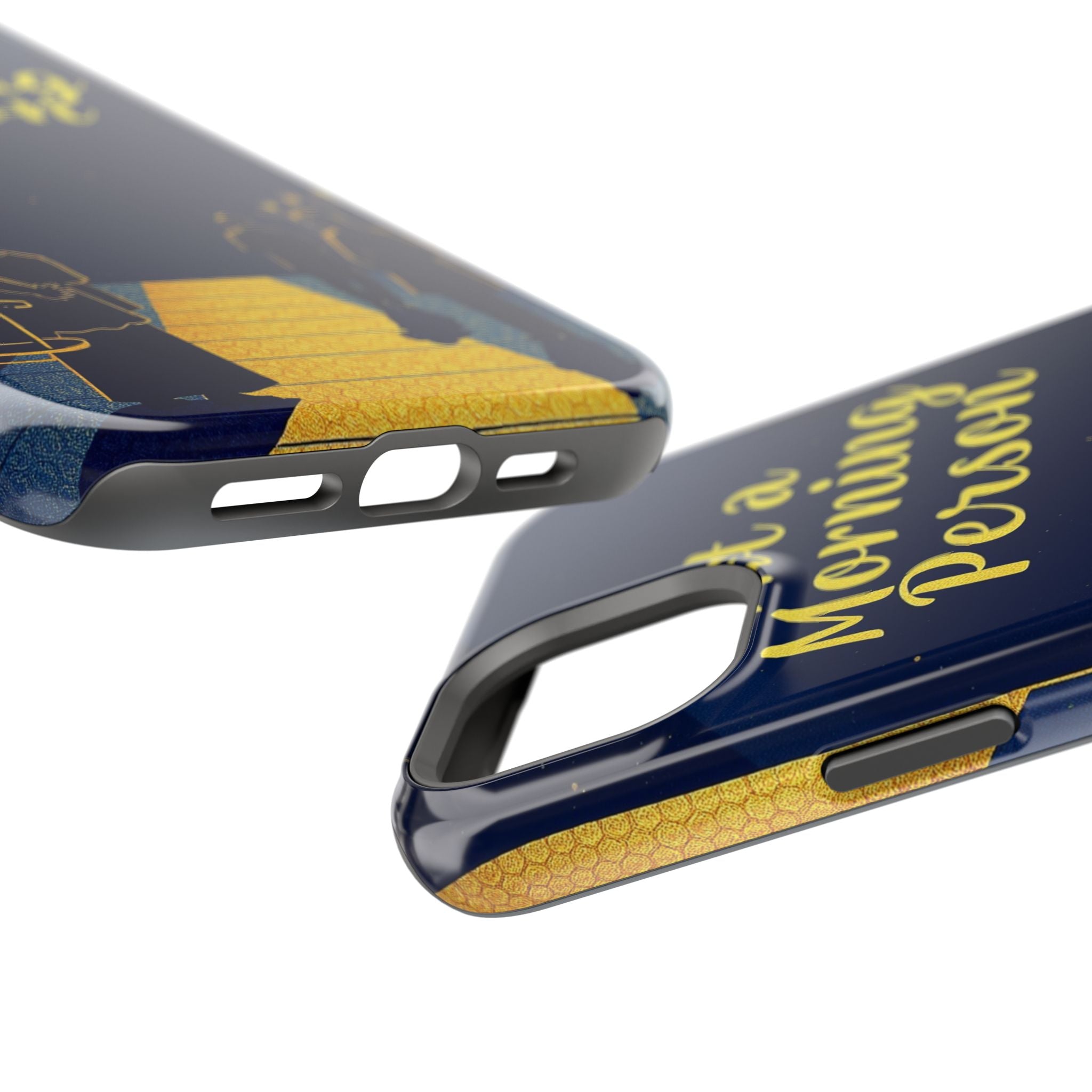 iPhone Midnight Blue And Silver Not a Morning Person Slim Snap Case · iPhone Cas