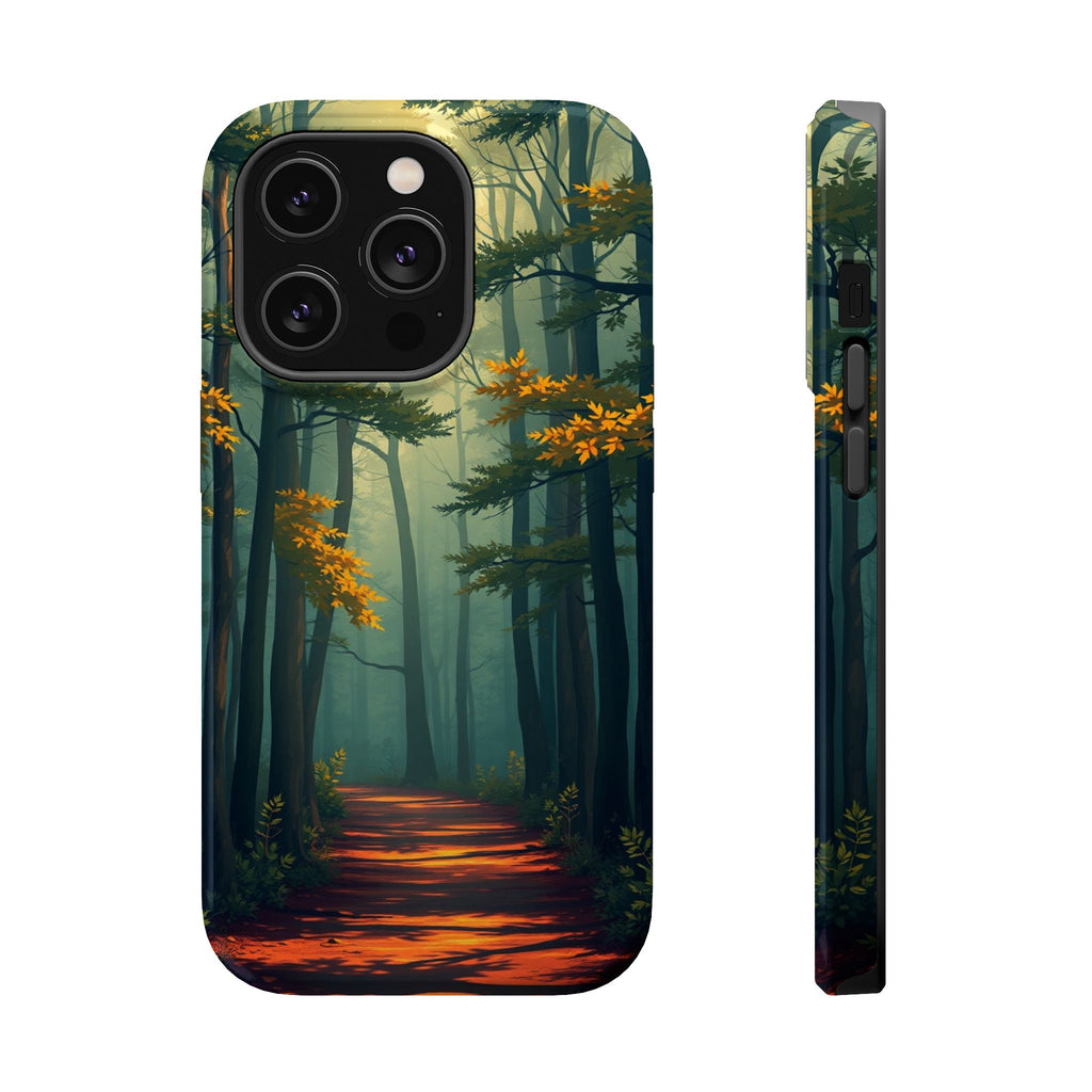 iPhone Mustard And Rust Misty Forest Path Slim iPhone 20 Everyday · iPhone Case