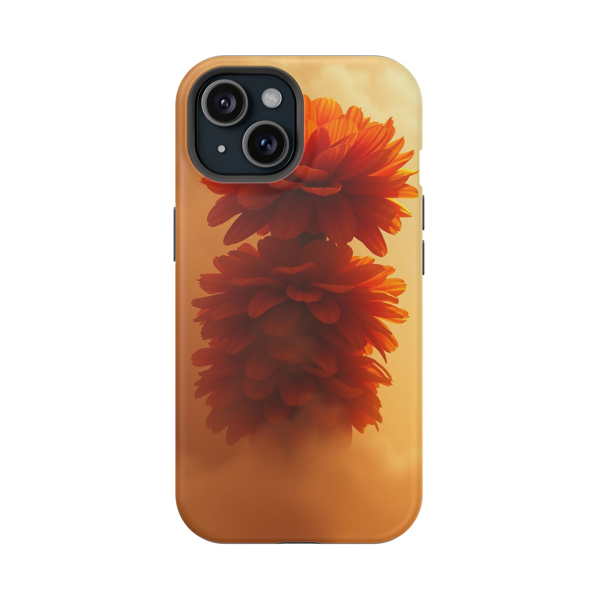 iPhone Ranunculus Stack 3D Digital Bold Modern Everyday Snap Case · iPhone Case