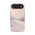 iPhone Snow Field Vintage Retro Poster Slim Everyday Designer Case · iPhone Case