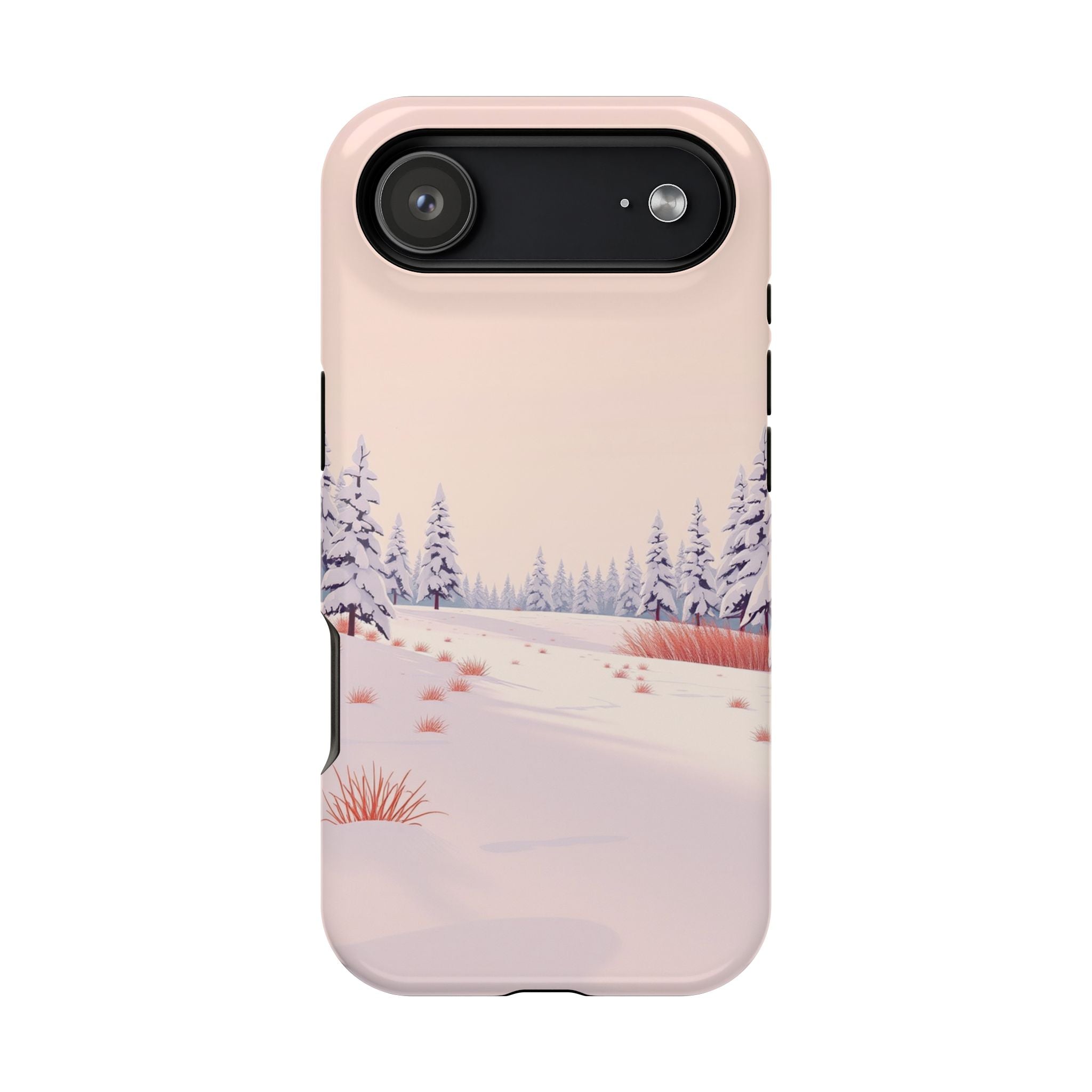 iPhone Snow Field Vintage Retro Poster Slim Everyday Designer Case · iPhone Case