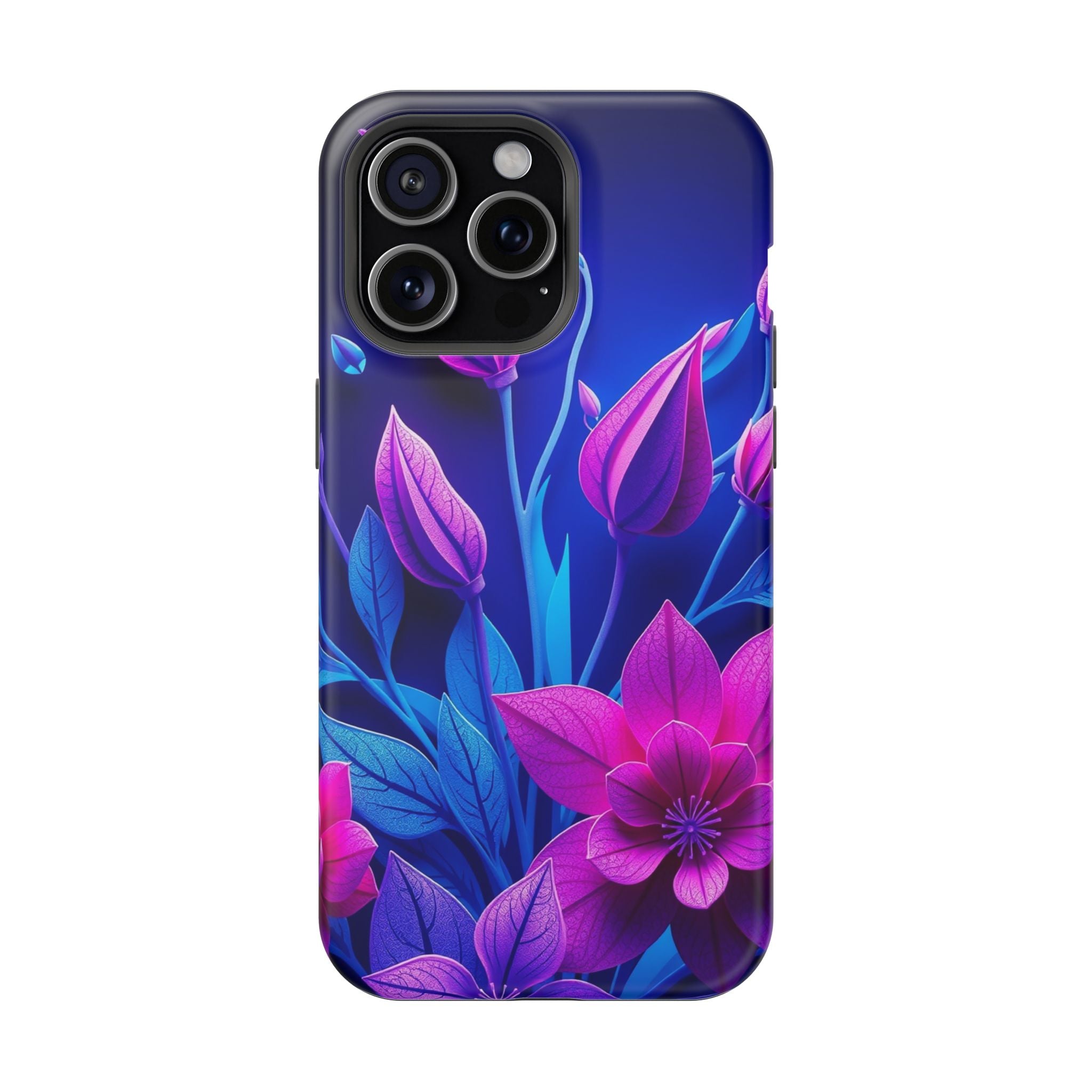 iPhone Neon Floral Paper Cut Art Bold Modern Everyday Snap Case · iPhone Case