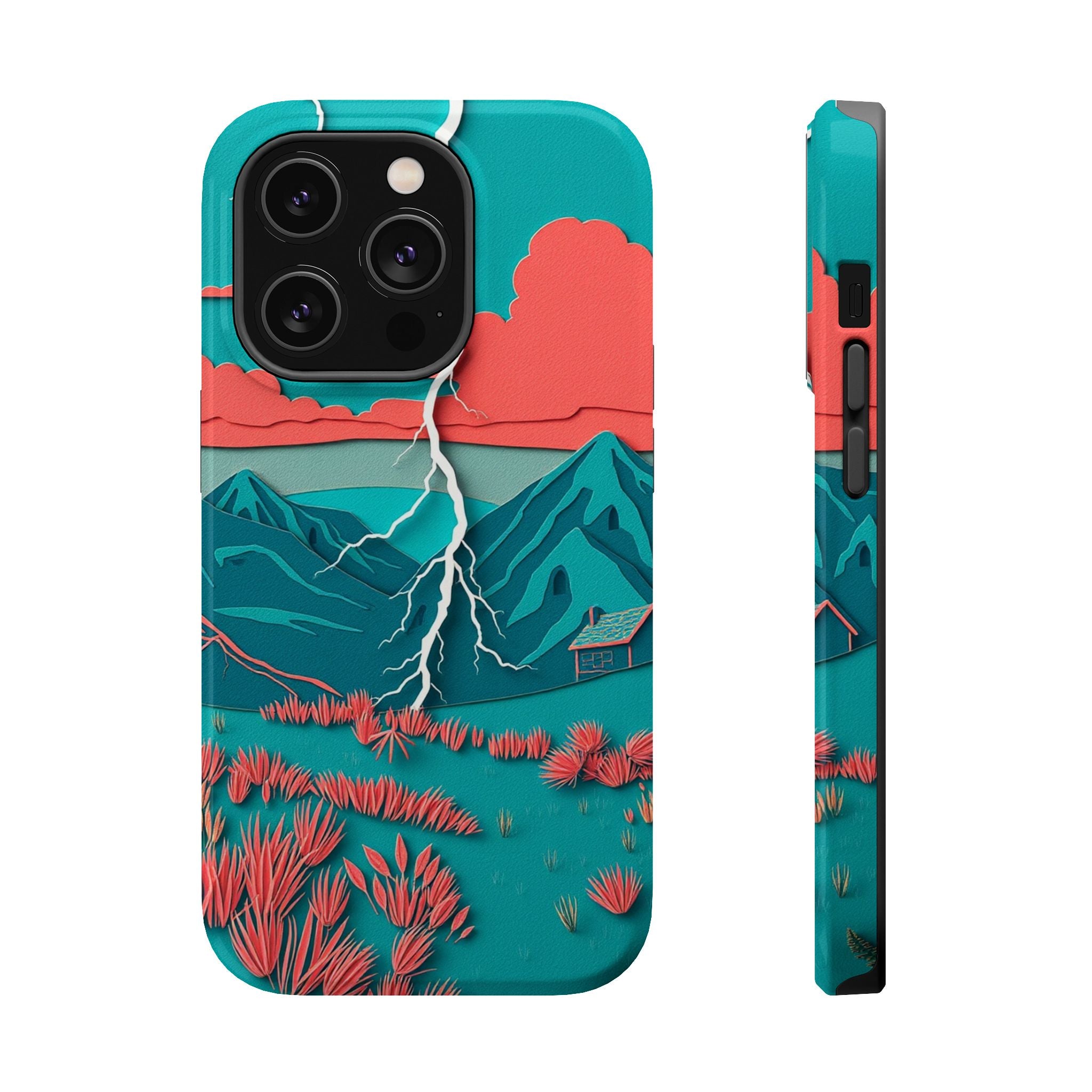 iPhone Prairie Lightning Paper Cut Art Slim Everyday Designer Case · iPhone Case