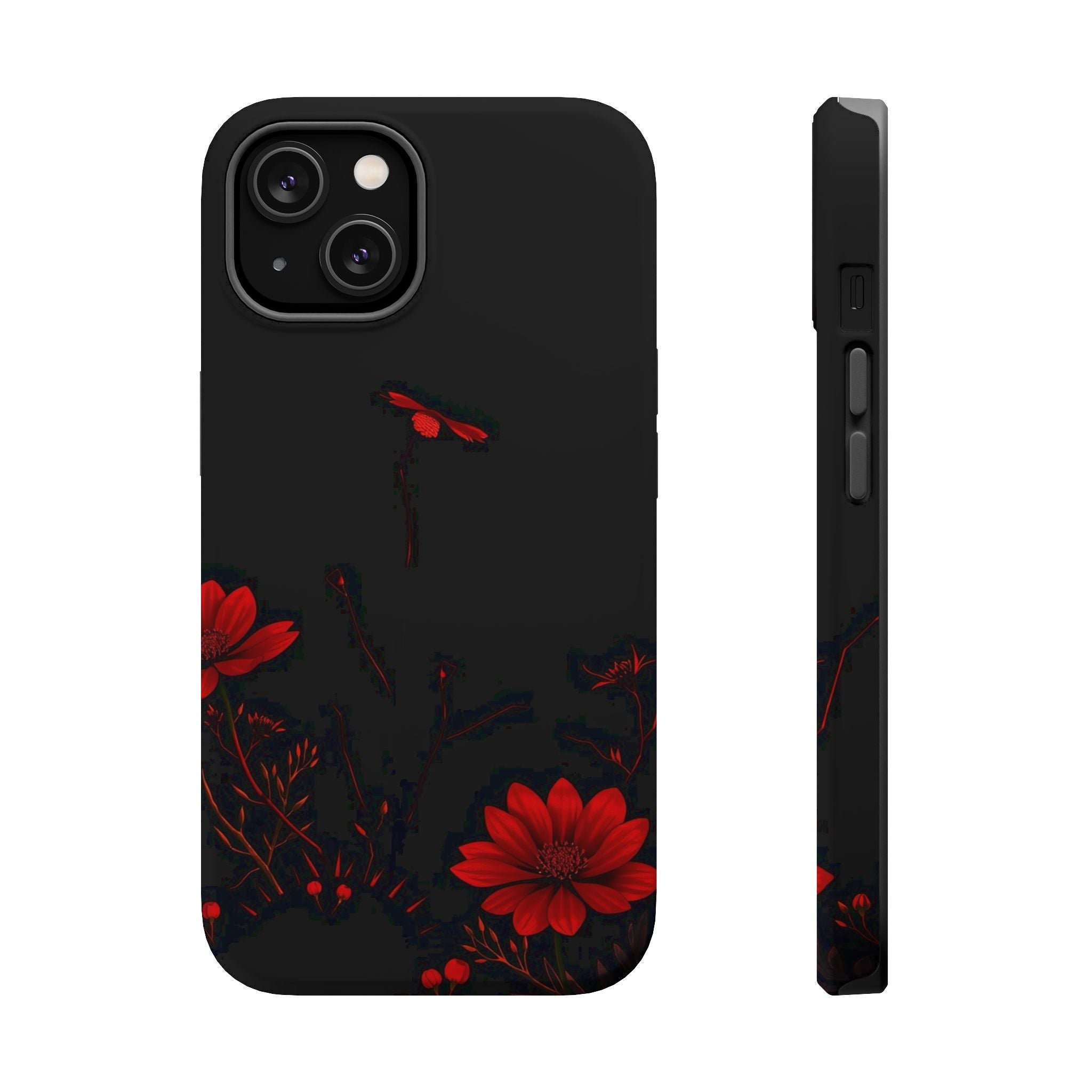 iPhone Black And Crimson Desert Flower Slim Everyday Designer Case · iPhone Case