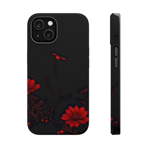 iPhone Black And Crimson Desert Flower Slim Everyday Designer Case · iPhone Case