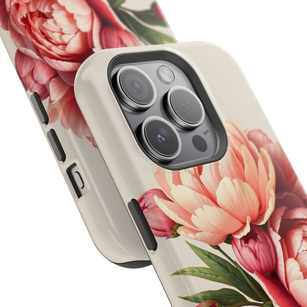iPhone Rose Pink And Cream Peony Bouquet Slim Everyday iPhone Designer · iPhone