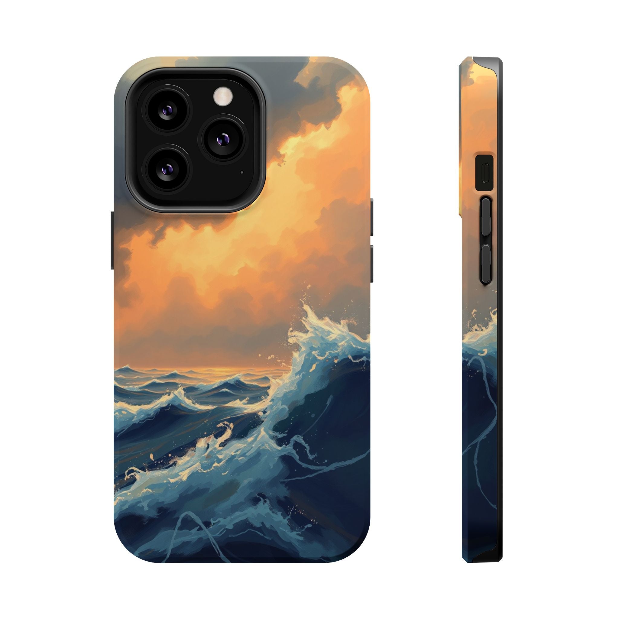 iPhone Sunset Amber And Peach Storm at Sea Slim iPhone Everyday · iPhone Case
