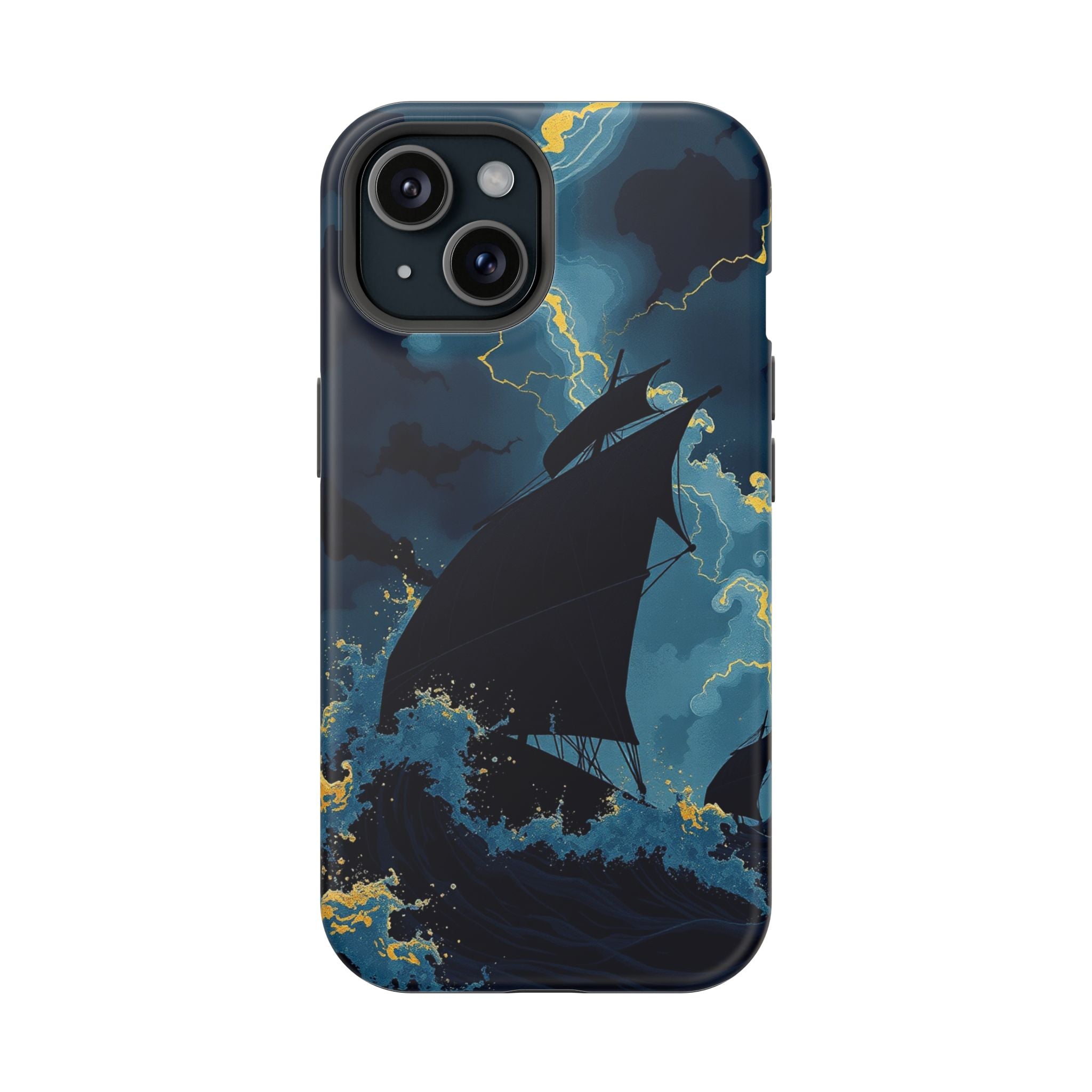 iPhone Black And Crimson Storm at Sea Slim Everyday Designer Case · iPhone Case