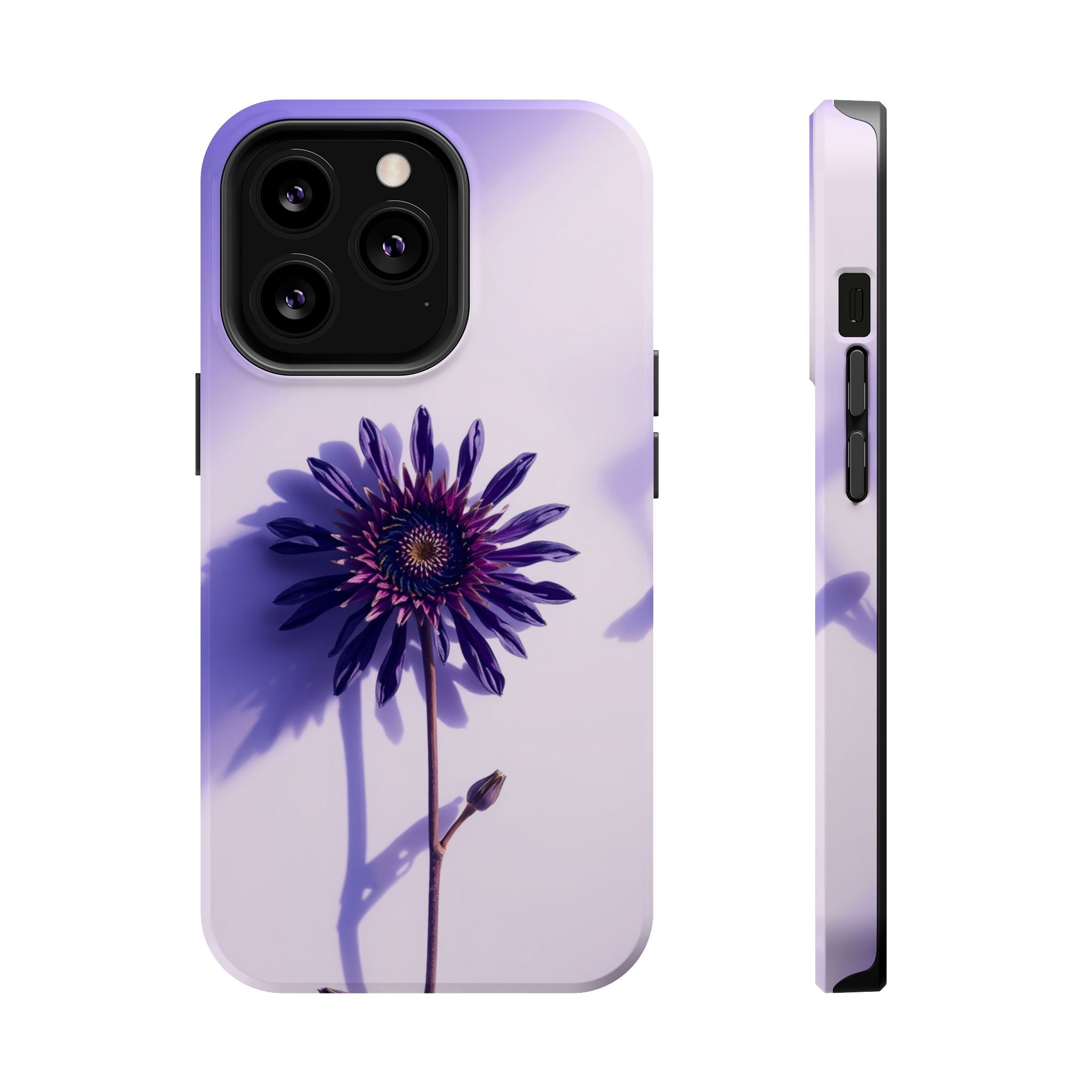 iPhone Indigo And Violet Dried Flower Flat Lay Soft iPhone Finish · iPhone Case