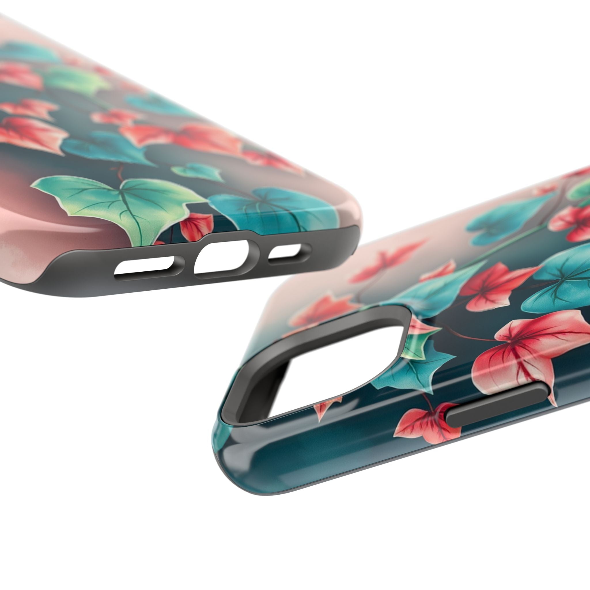 iPhone Art Nouveau Vine Teal And Coral Slim Snap Case · iPhone Case