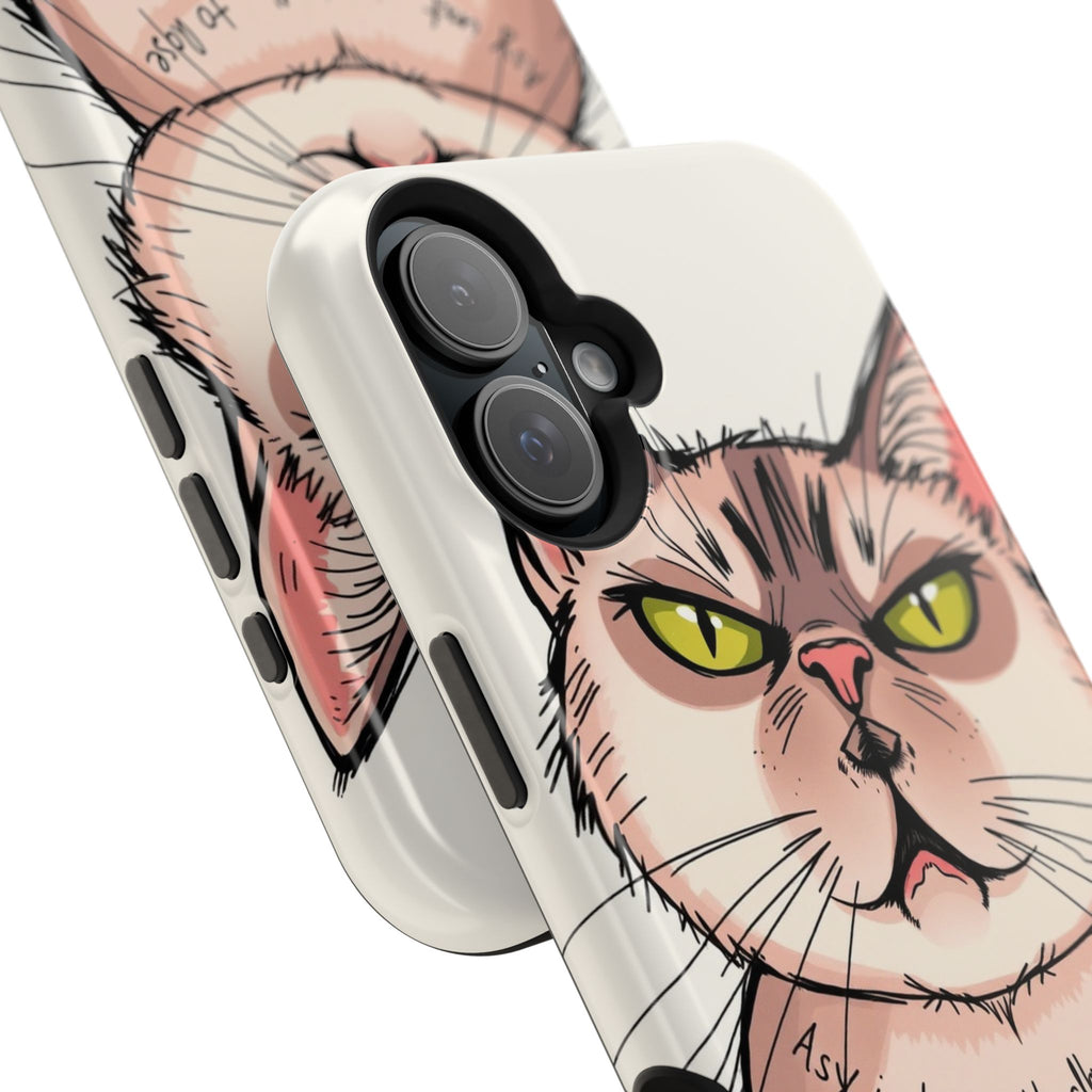 iPhone Sarcastic Cat Verdict Hand-Drawn Sketch Soft Finish Everyday Case · iPhon