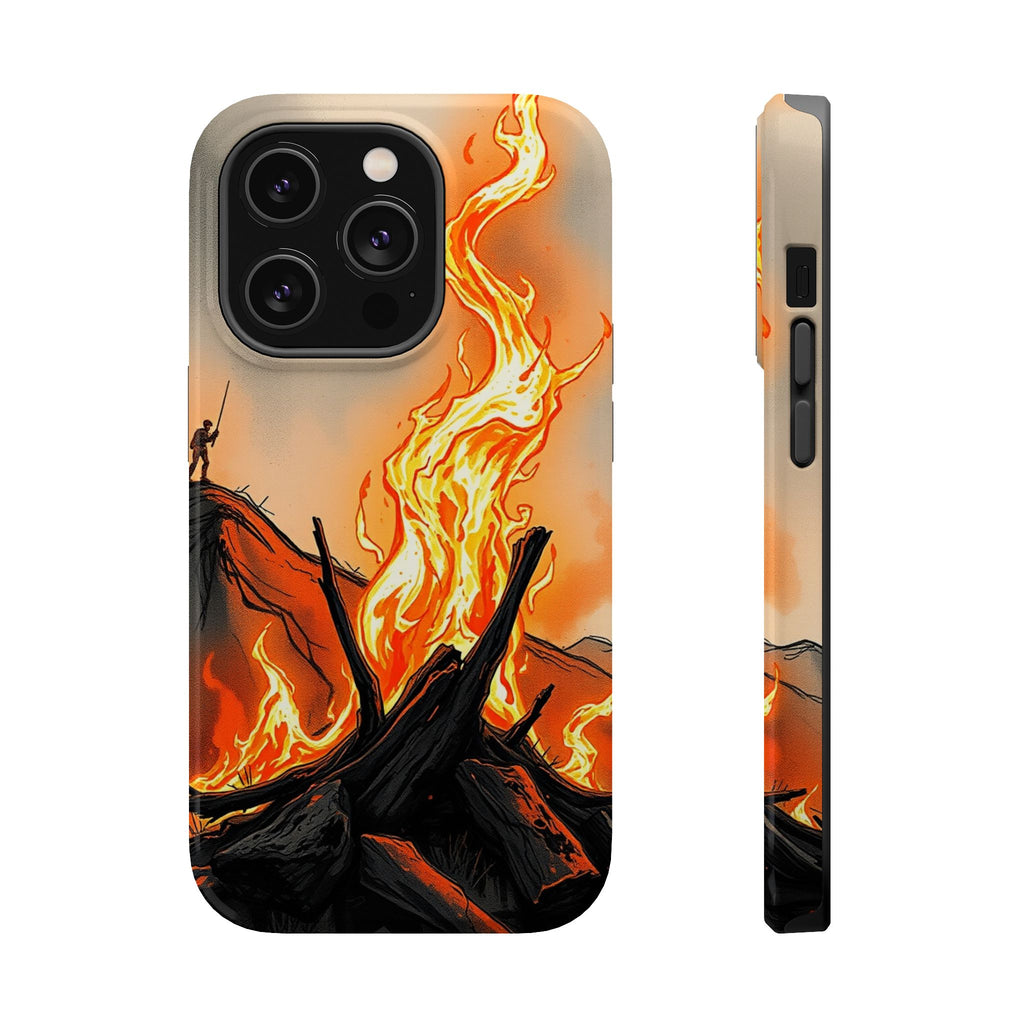 iPhone Wildfire Glow Hand-Drawn Sketch Slim Everyday Designer Case · iPhone Case