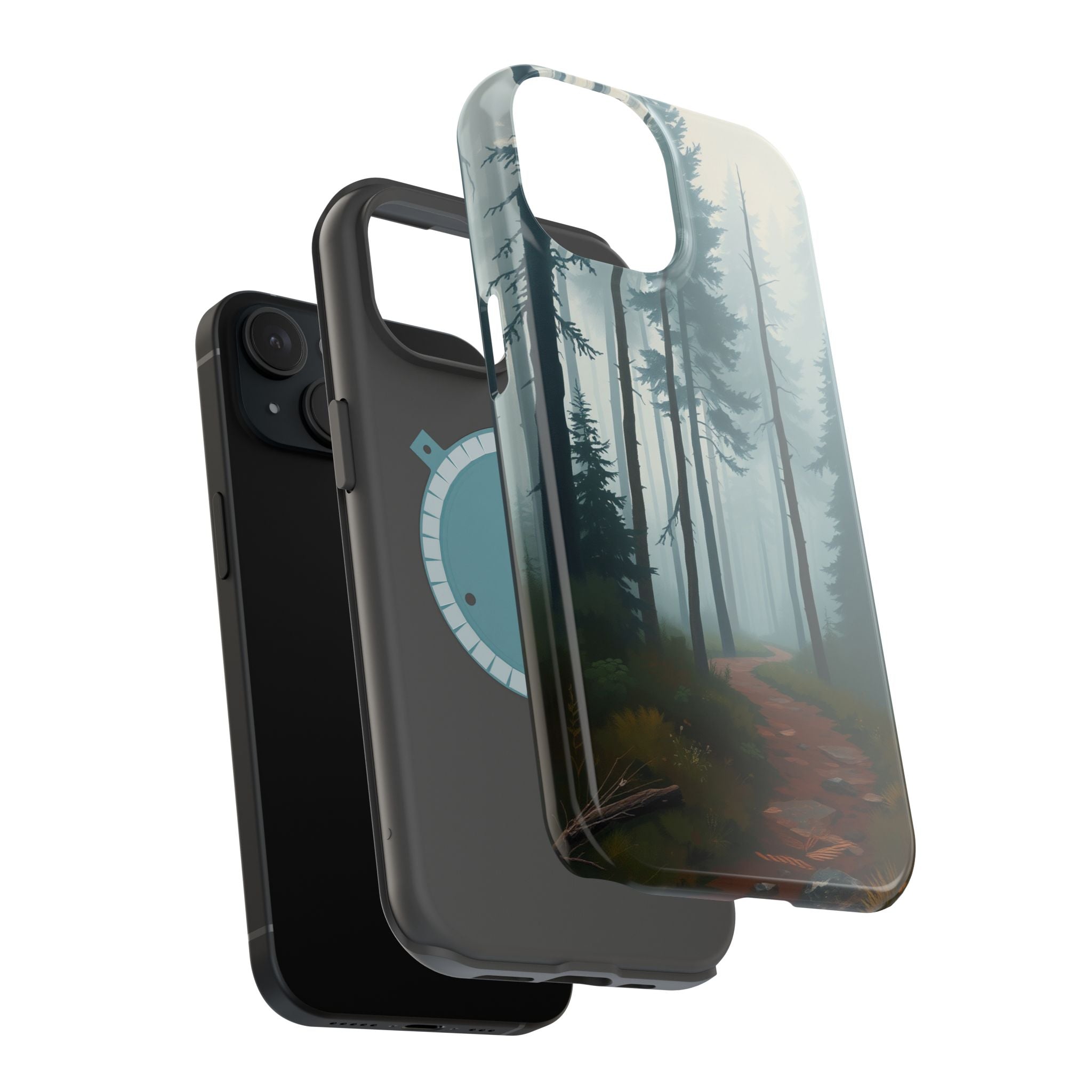 iPhone Serene Misty Forest Path Design Slim Everyday Designer Case · iPhone Case