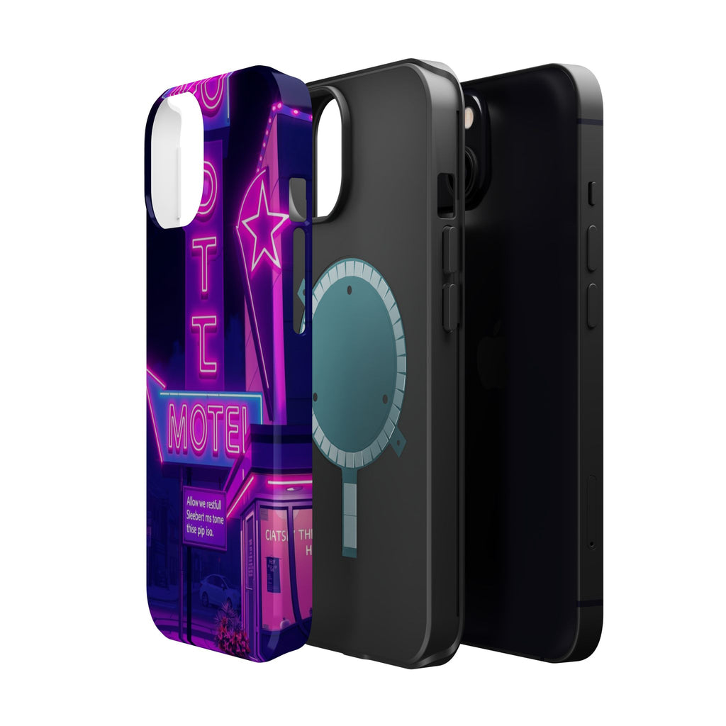 iPhone Neon Sign Motel Enchanted Art Slim Everyday Designer Case · iPhone Case