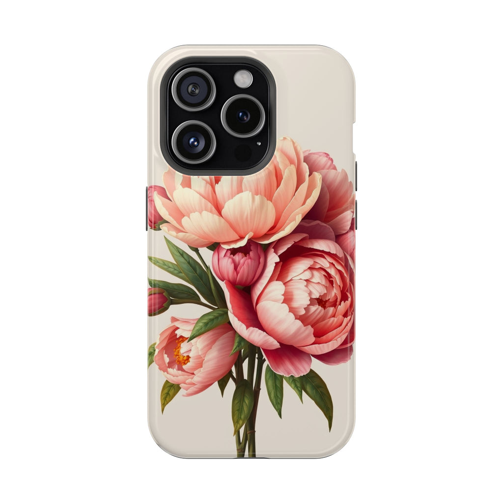 iPhone Rose Pink And Cream Peony Bouquet Slim Everyday iPhone Designer · iPhone