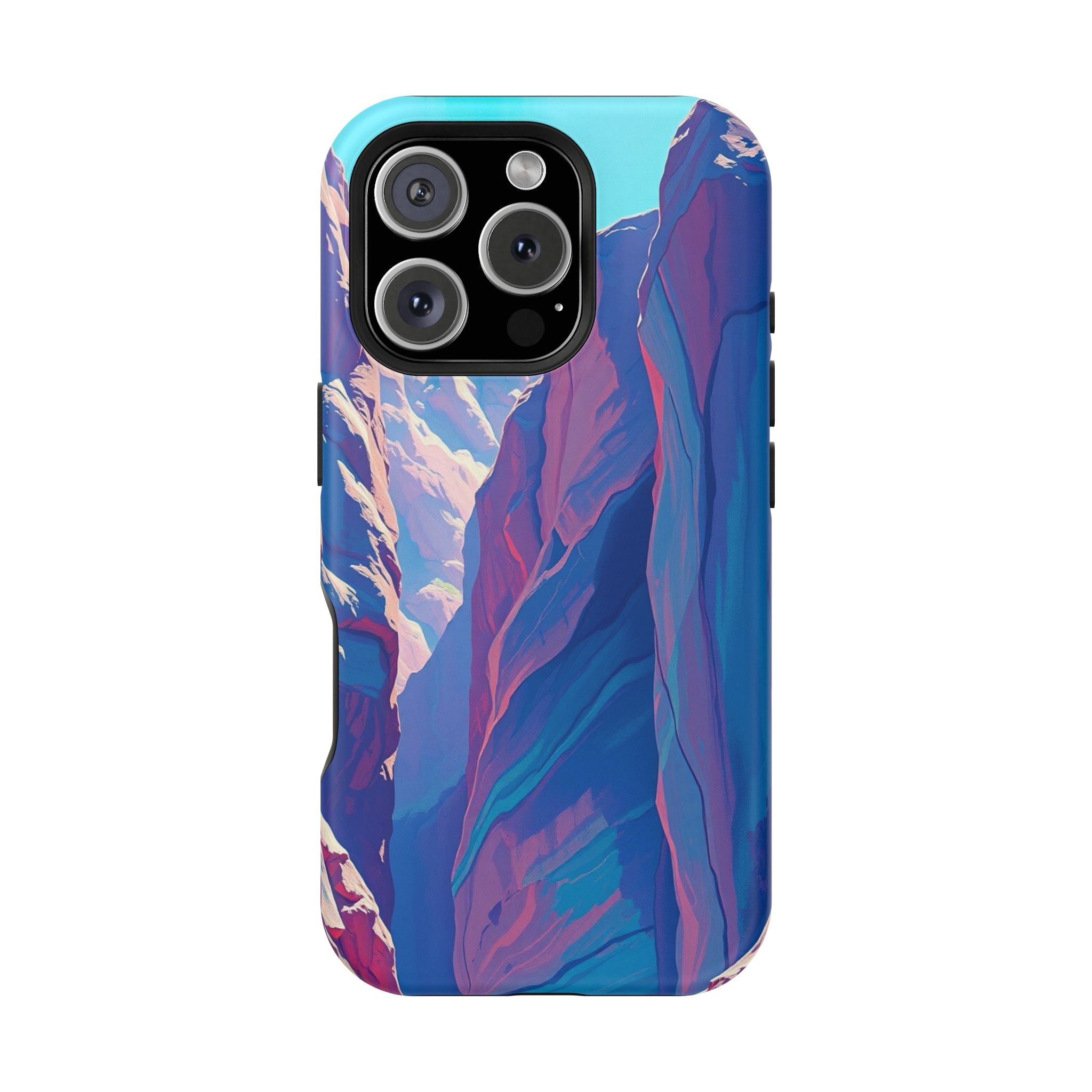 iPhone Cyan And Magenta Canyon Wall Slim Everyday Designer Case · iPhone Case