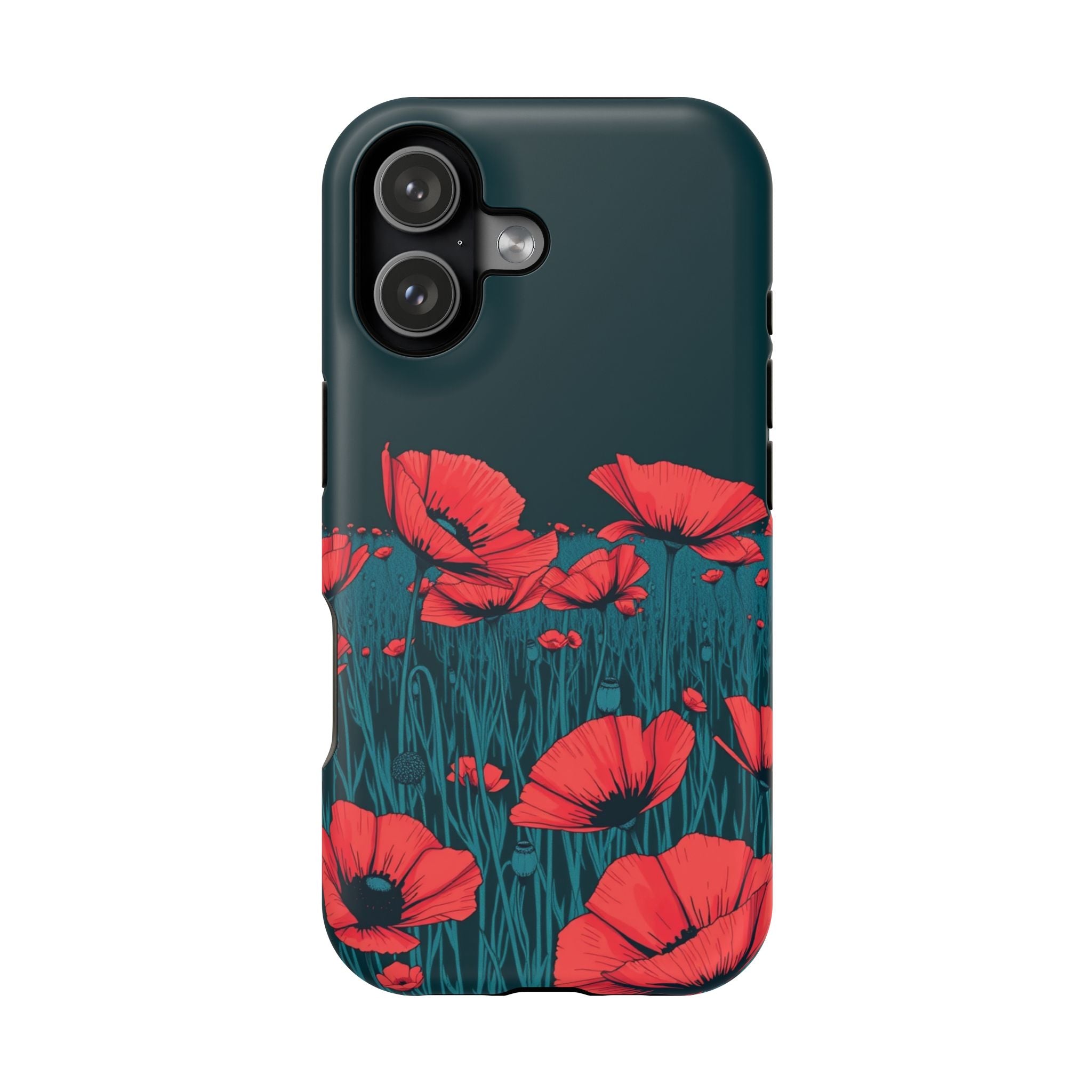 iPhone Poppy Field Dark Gothic Ink Clean Minimal Snap Cas Slim Snap Case · iPhon