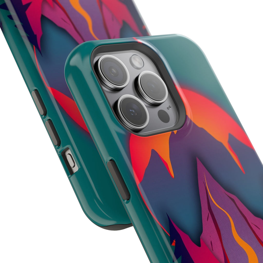 iPhone Cyan And Magenta Wildfire Glow Slim Everyday iPhone 12 Designer · iPhone