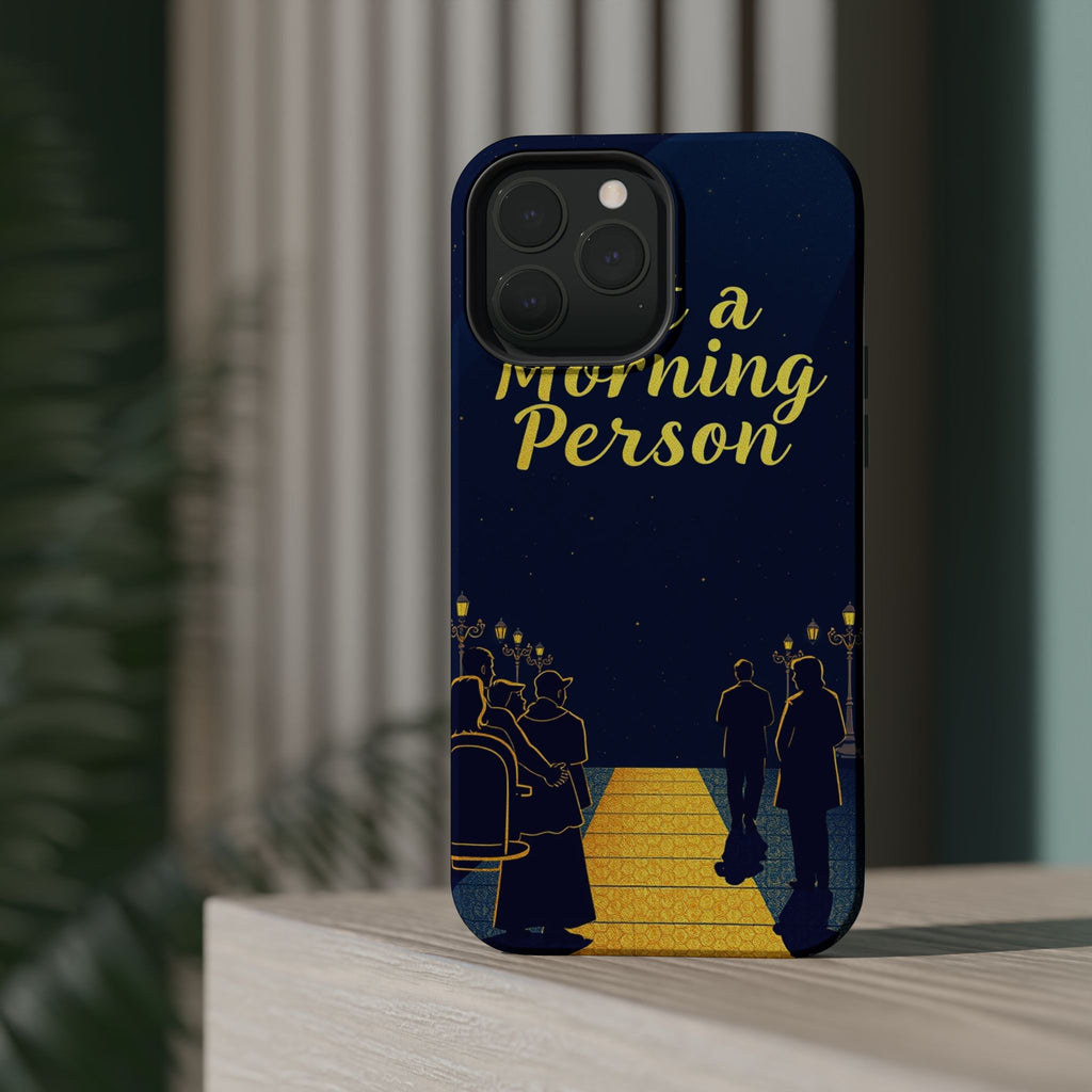 iPhone Midnight Blue And Silver Not a Morning Person Slim Snap Case · iPhone Cas