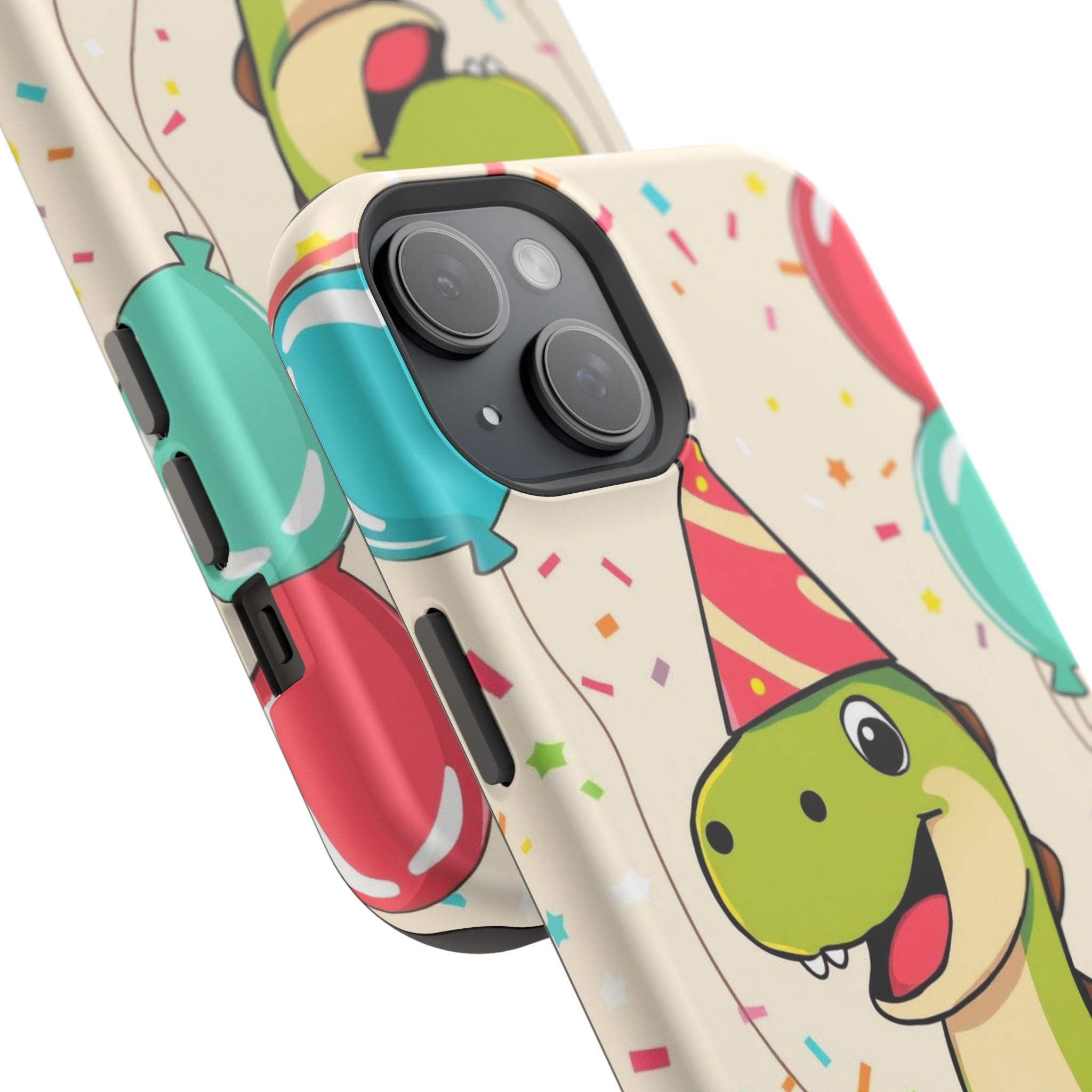 iPhone Dino with Party Hat Kids Fun Phone Case Gift Slim Snap Case · iPhone Case