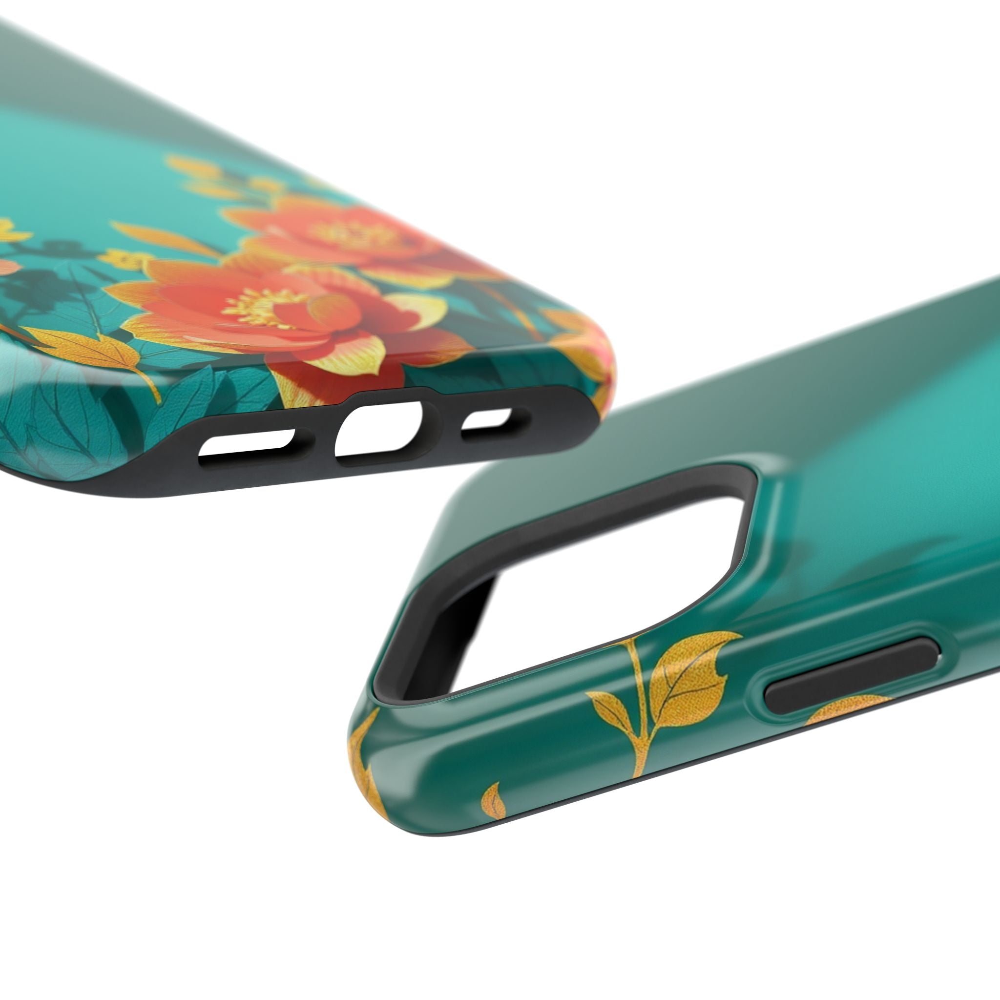 iPhone Floral Gold Foil Paper Cut Art Slim Everyday Designer Case · iPhone Case