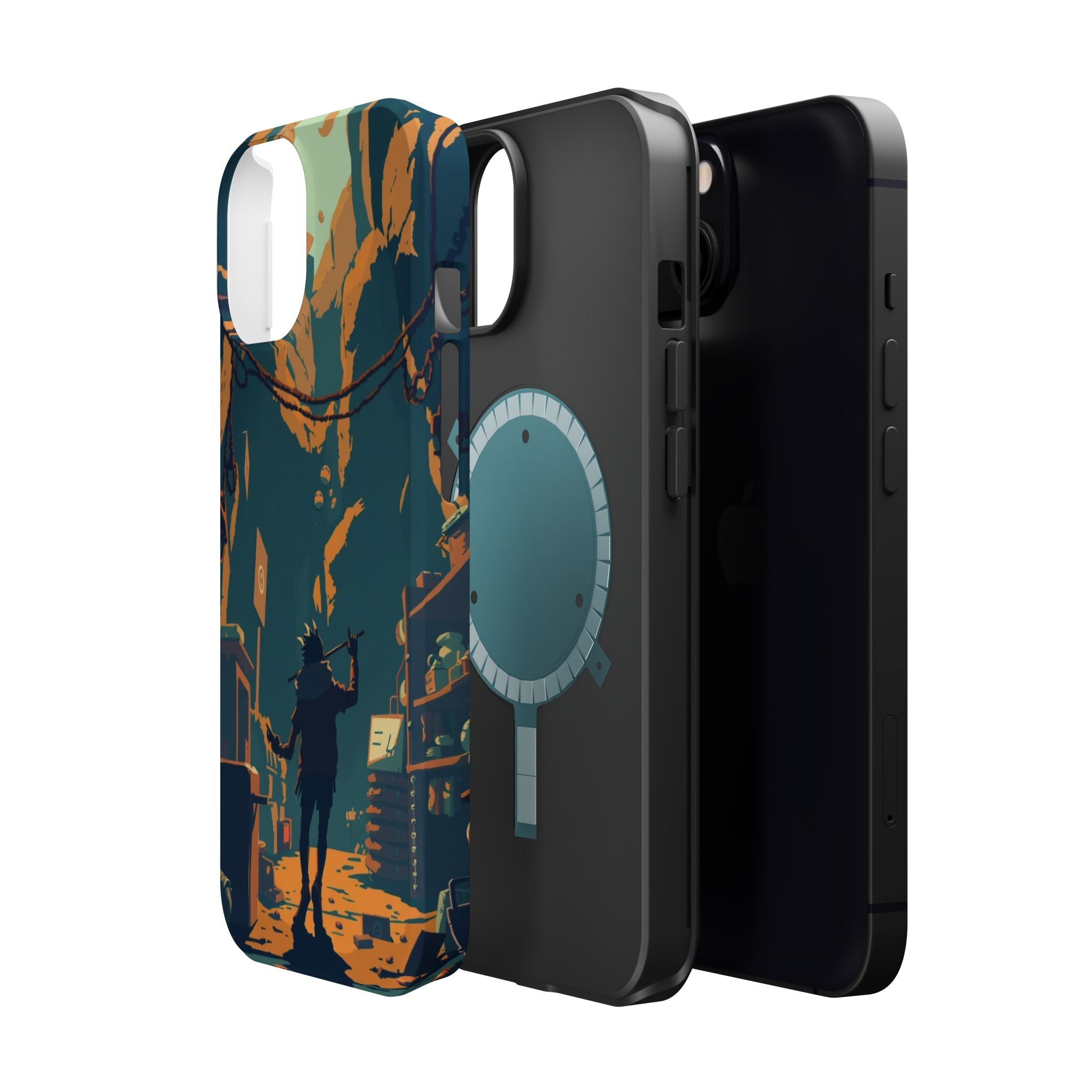iPhone Mustard And Rust Unhinged in a Cute Way Soft Finish Everyday Case · iPhon