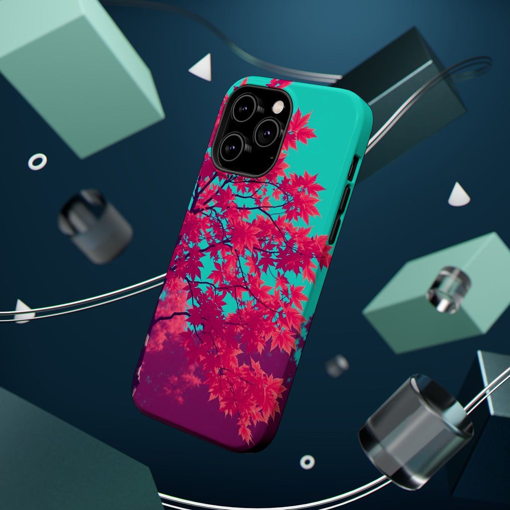 iPhone Cyan And Magenta Autumn Maple Slim Everyday iPhone 16 Designer · iPhone C