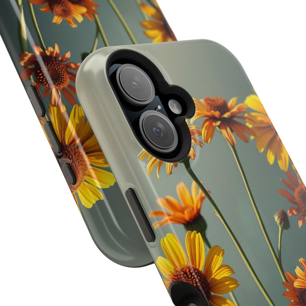 iPhone Mustard And Rust Wildflower Bunch Slim Everyday iPhone Designer · iPhone