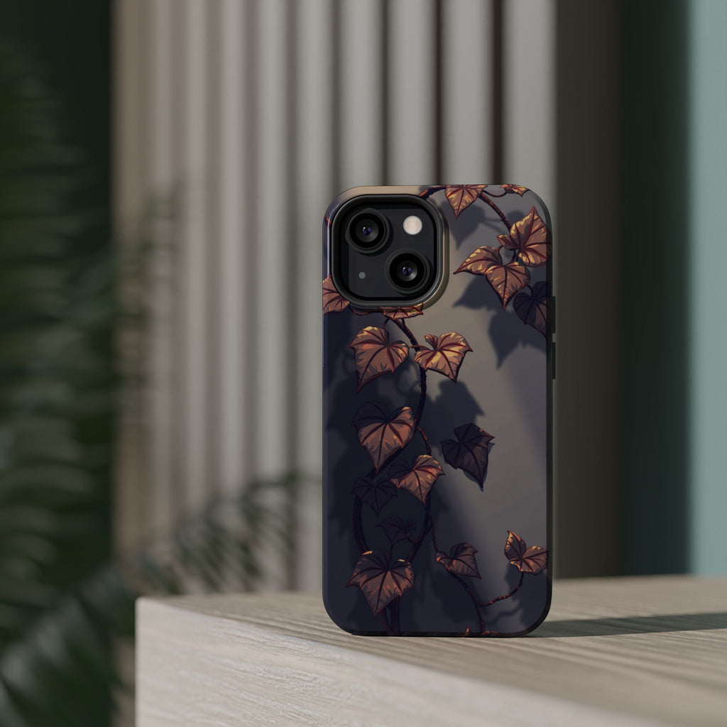 iPhone Charcoal And Copper Art Nouveau Vine Soft iPhone 13 Finish · iPhone Case