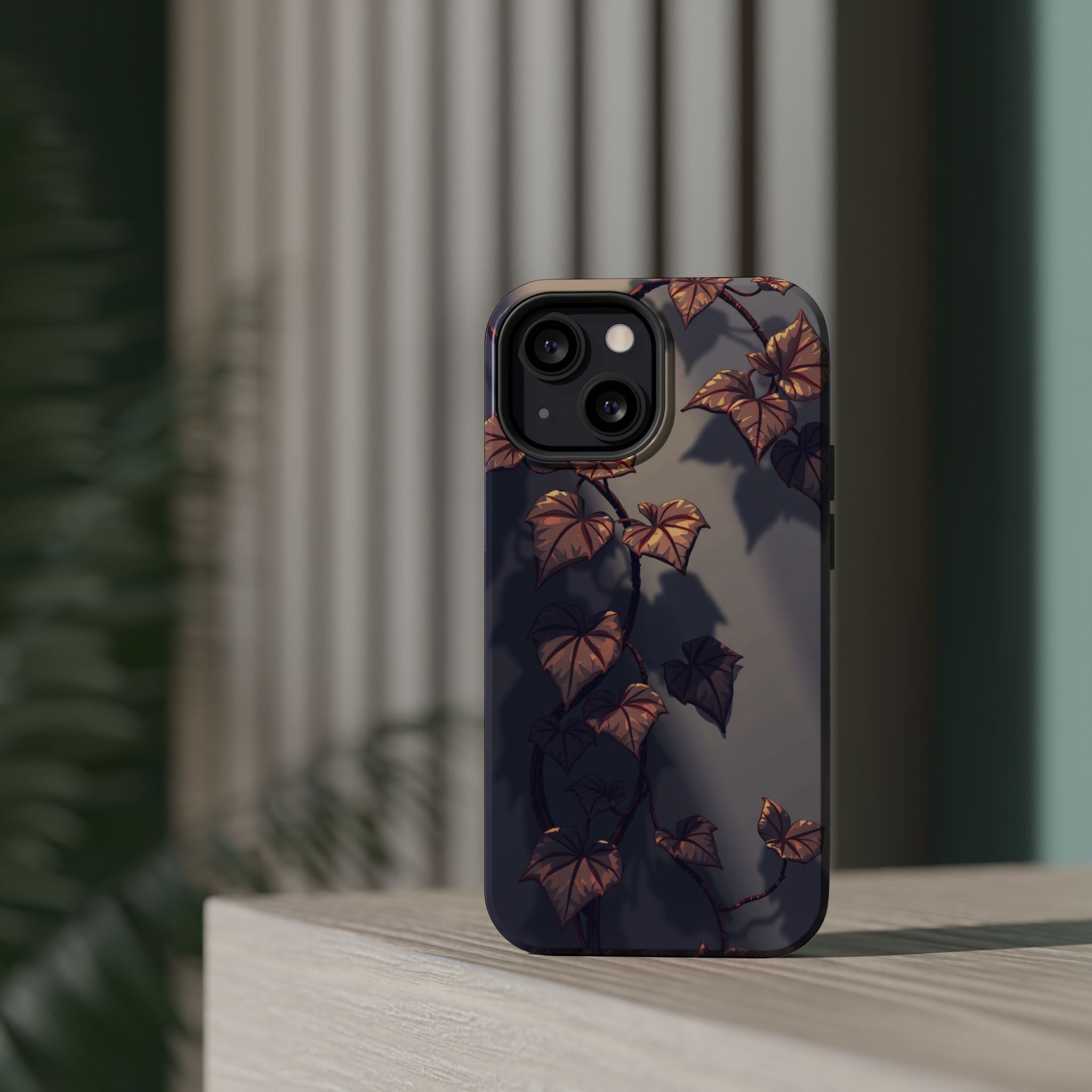 iPhone Charcoal And Copper Art Nouveau Vine Soft iPhone 13 Finish · iPhone Case