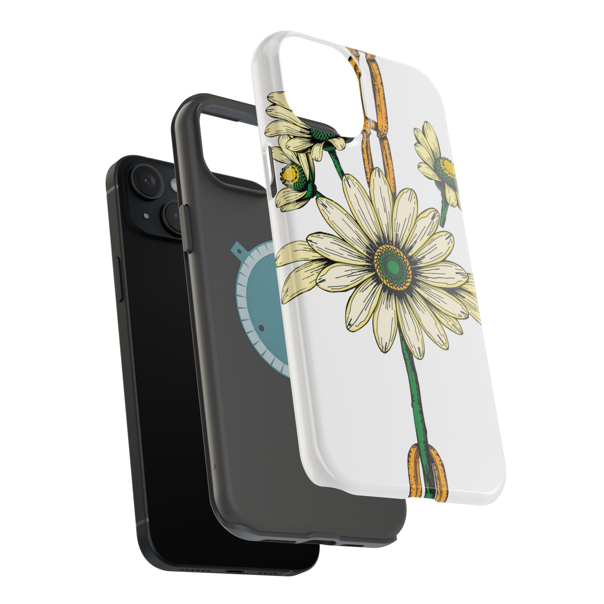 iPhone Daisy Chain Dark Gothic Ink Bold Modern Everyday Snap Case · iPhone Case