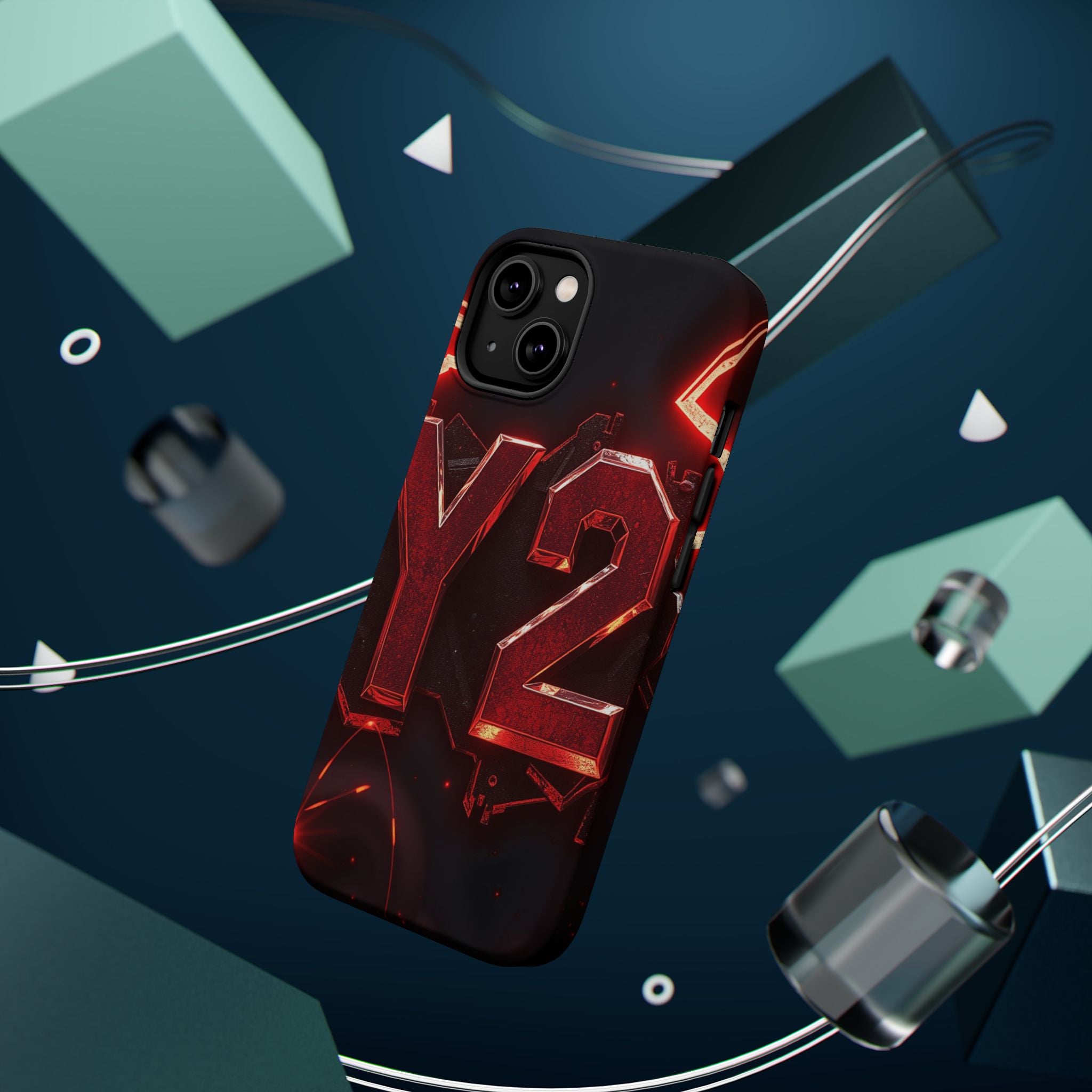 iPhone Y2K Holographic Bold Art Slim Everyday Designer Case · iPhone Case