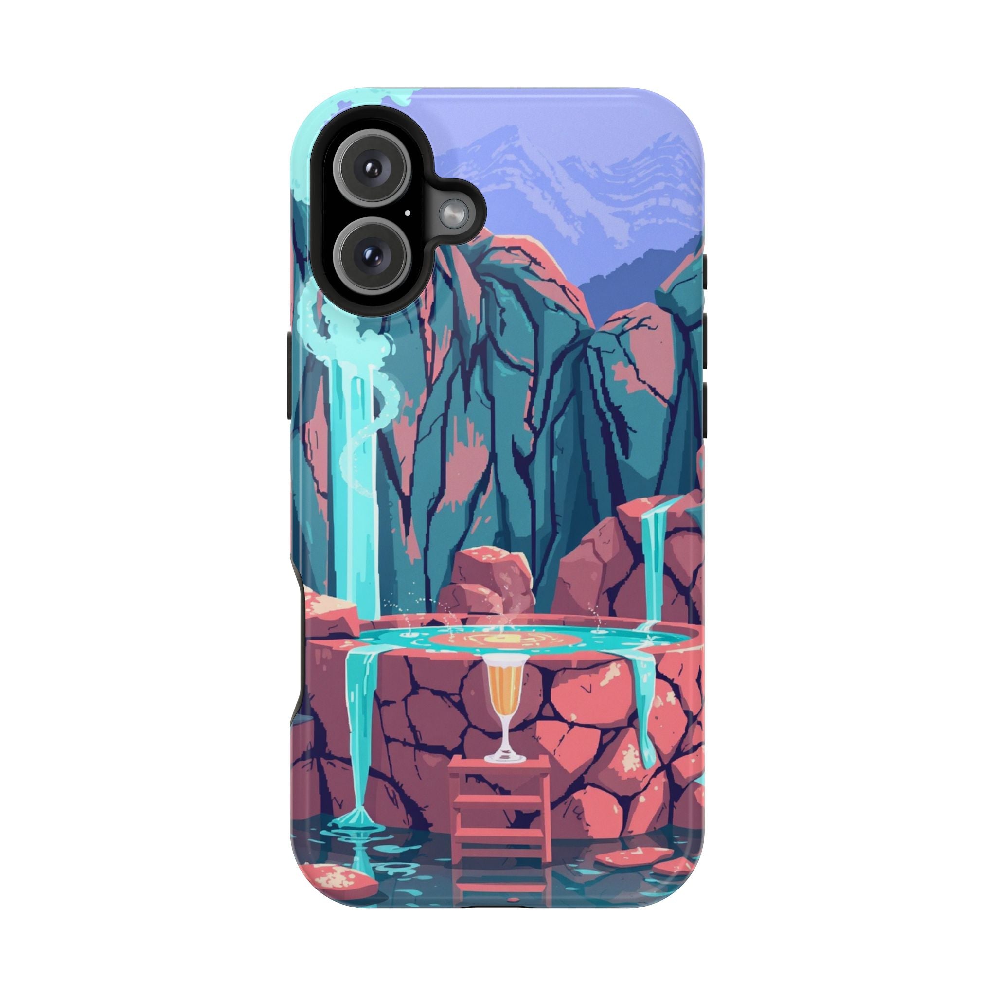 iPhone Hot Spring Steam Electric Art Slim Everyday Designer Case · iPhone Case