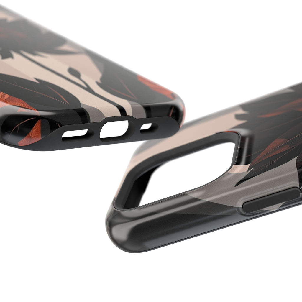 iPhone Charcoal And Copper Floral Silhouette Slim iPhone Everyday · iPhone Case
