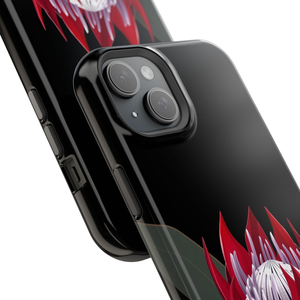 iPhone Black And Crimson Protea Bold Slim Everyday Designer Case · iPhone Case