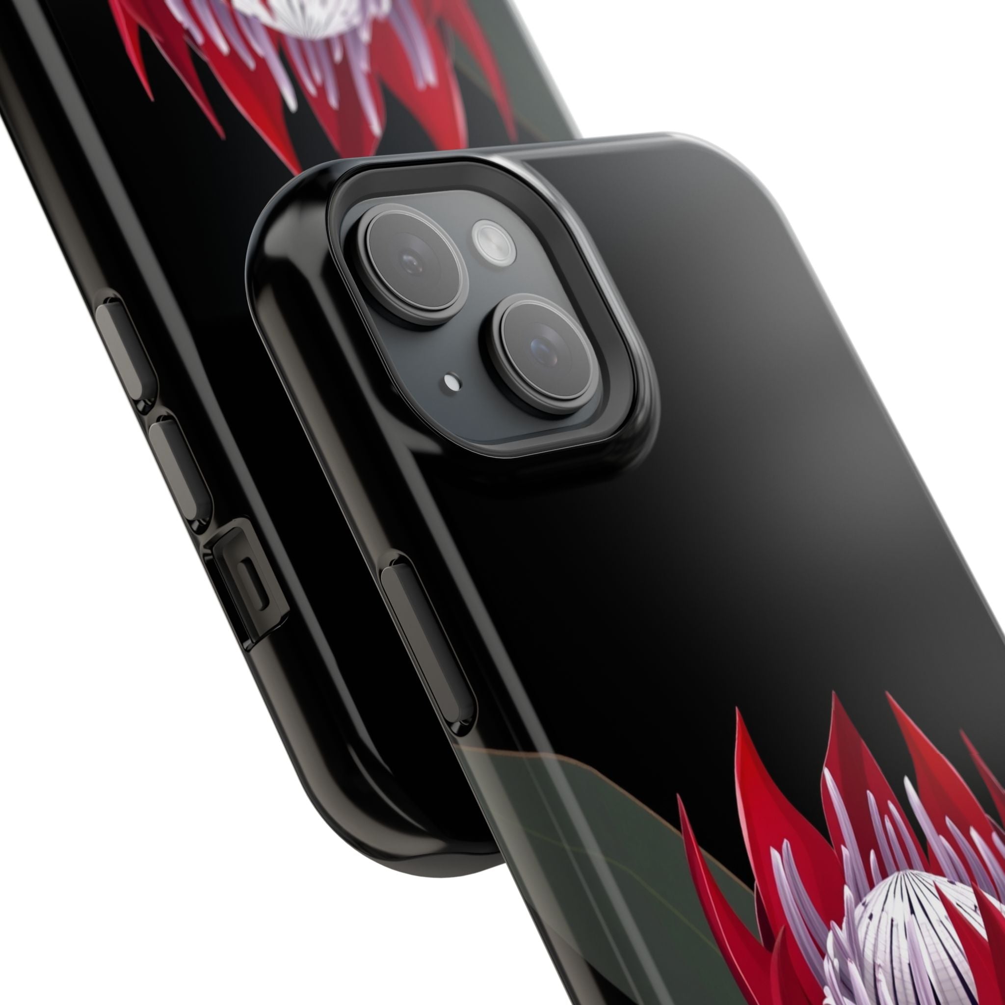 iPhone Black And Crimson Protea Bold Slim Everyday Designer Case · iPhone Case
