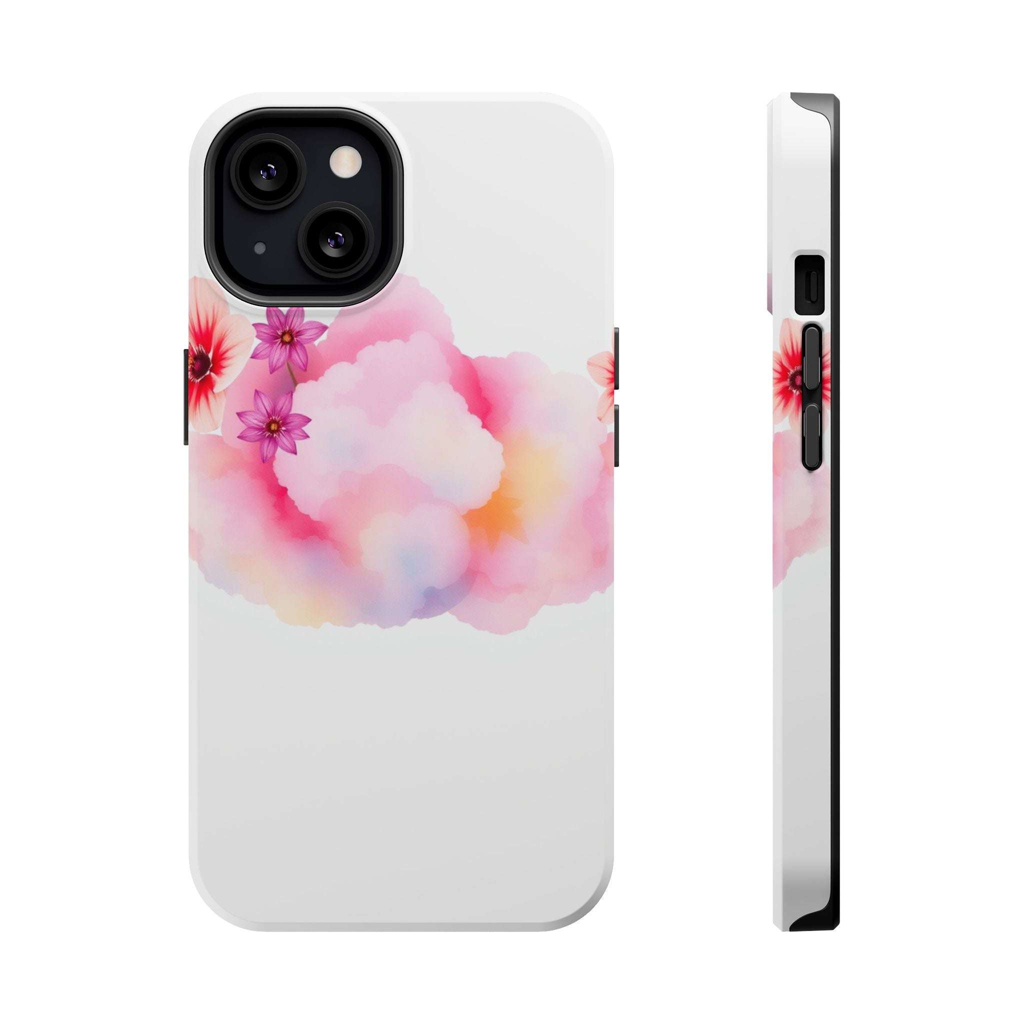 iPhone Pastel Floral Cloud Vibrant Watercolor Carry Case Slim Snap Case · iPhone