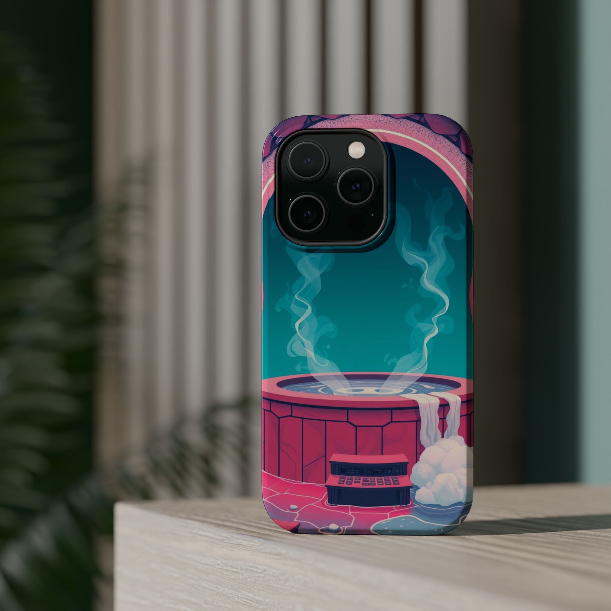 iPhone Hot Spring Steam Risograph Print Slim Everyday iPhone Designer · iPhone C