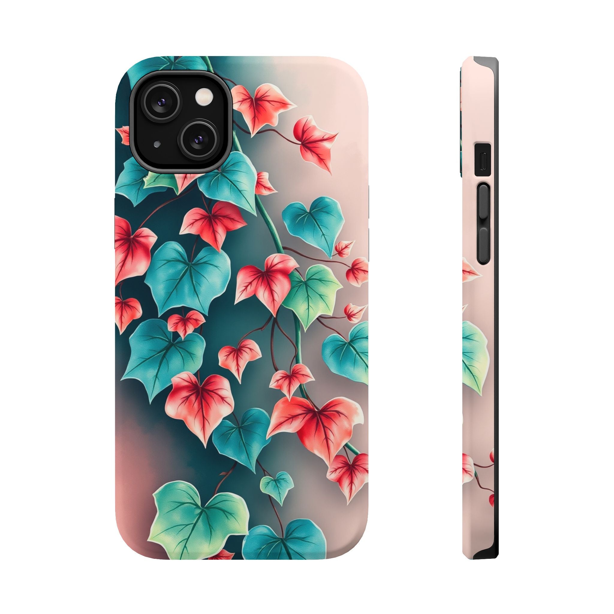 iPhone Art Nouveau Vine Teal And Coral Slim Snap Case · iPhone Case