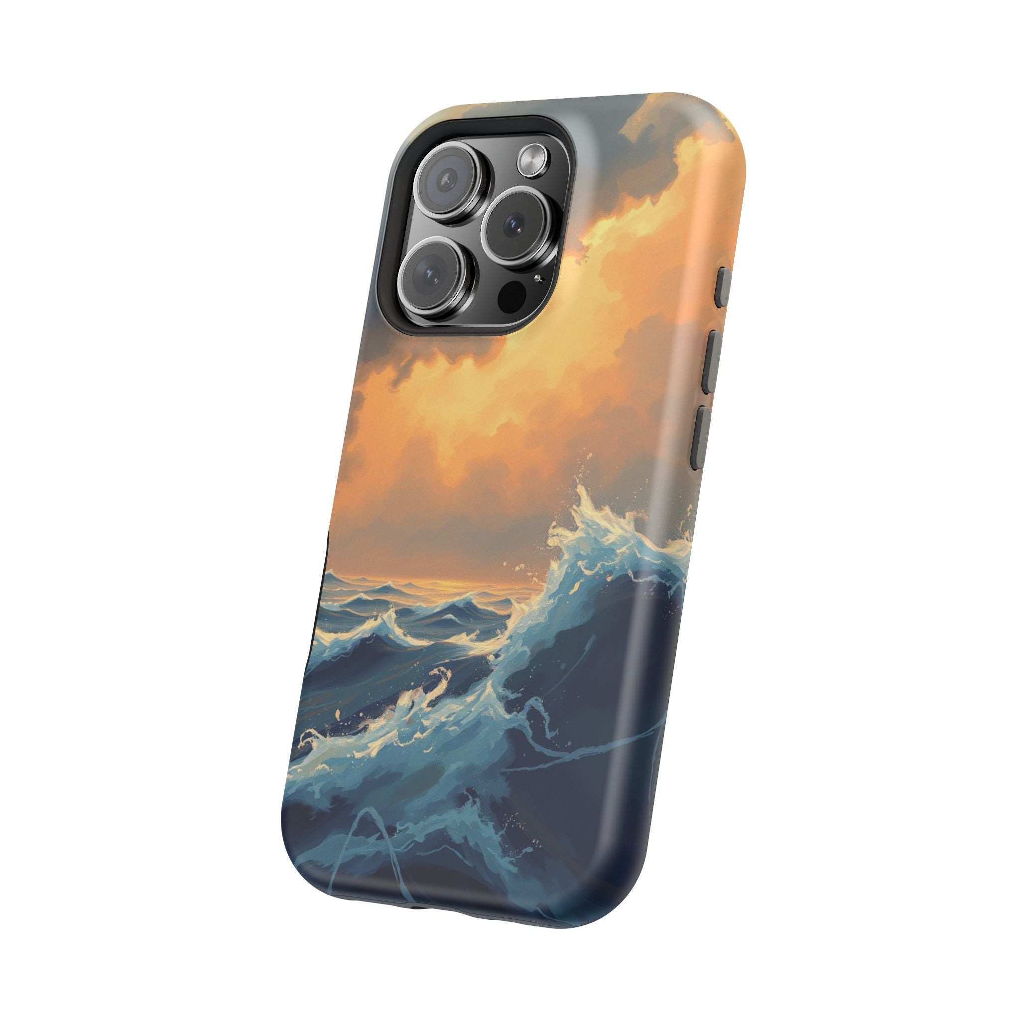 iPhone Sunset Amber And Peach Storm at Sea Slim iPhone Everyday · iPhone Case