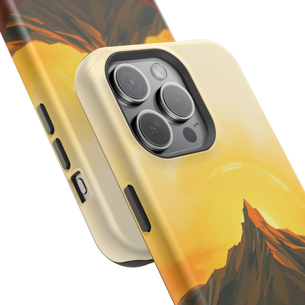 iPhone Mustard And Rust Mountain at Sunrise Slim iPhone Everyday · iPhone Case