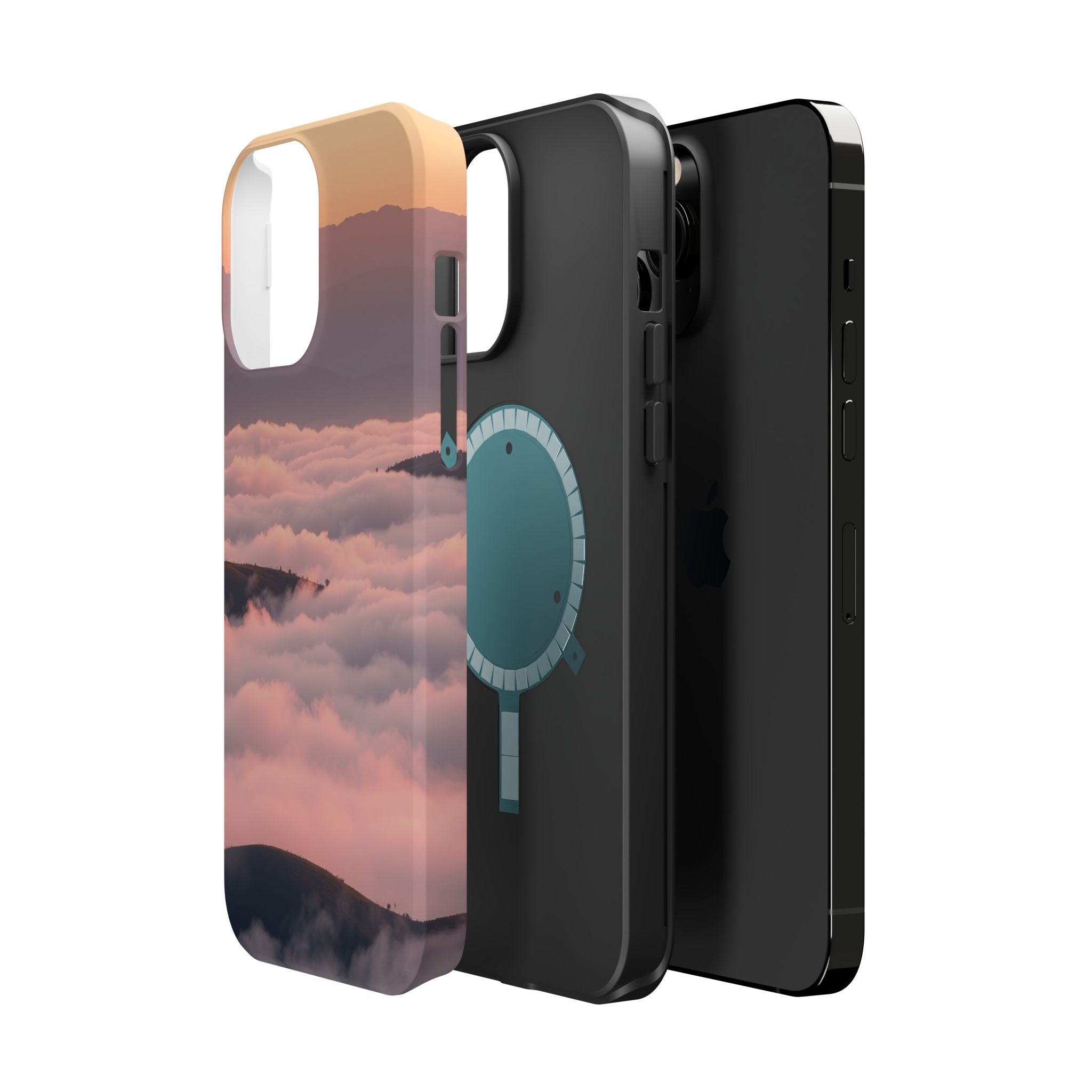 iPhone Fog Rolling Over Hills Grunge Distressed Soft iPhone Finish · iPhone Case