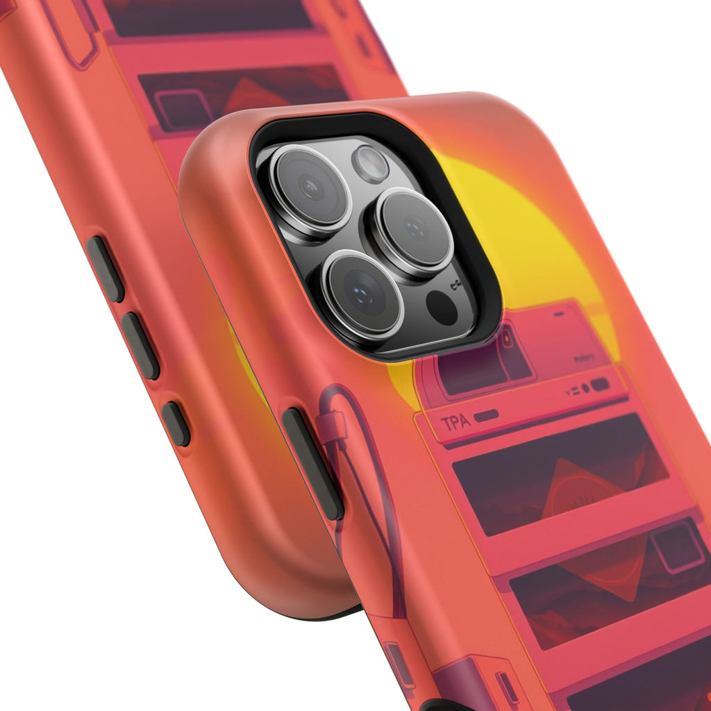 iPhone Polaroid Stack Memory Neon Cyberpunk Slim Everyday Designer Case · iPhone
