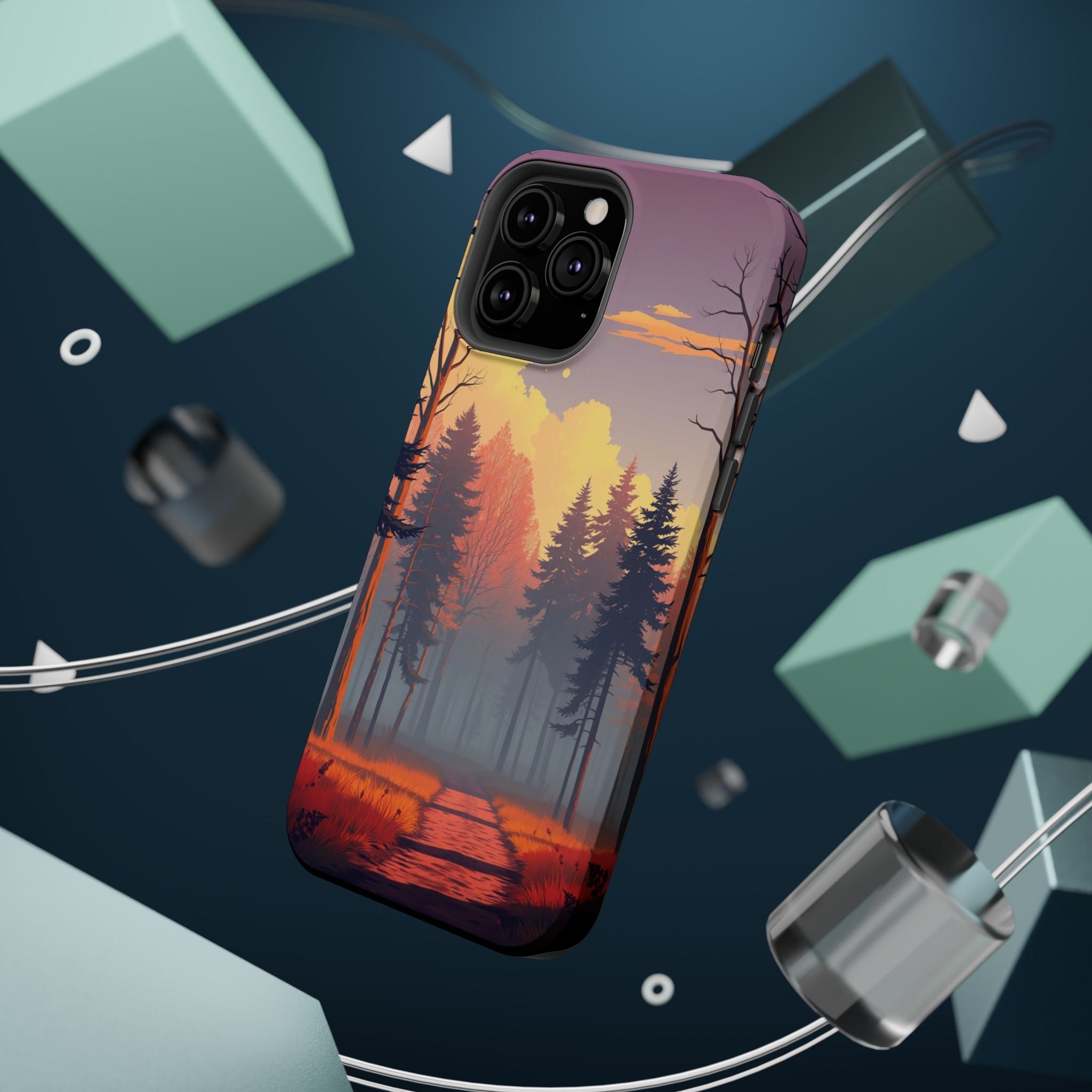 iPhone Vibrant Misty Forest Path Design Slim Everyday iPhone Designer · iPhone C