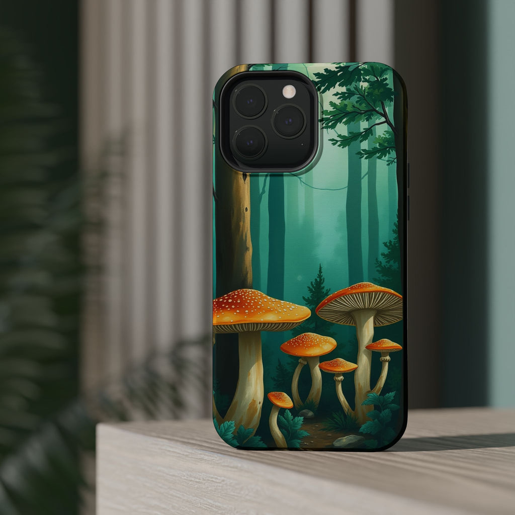iPhone Mushroom Forest Oil Painting Impressionist iPhone Clean Minimal · iPhone