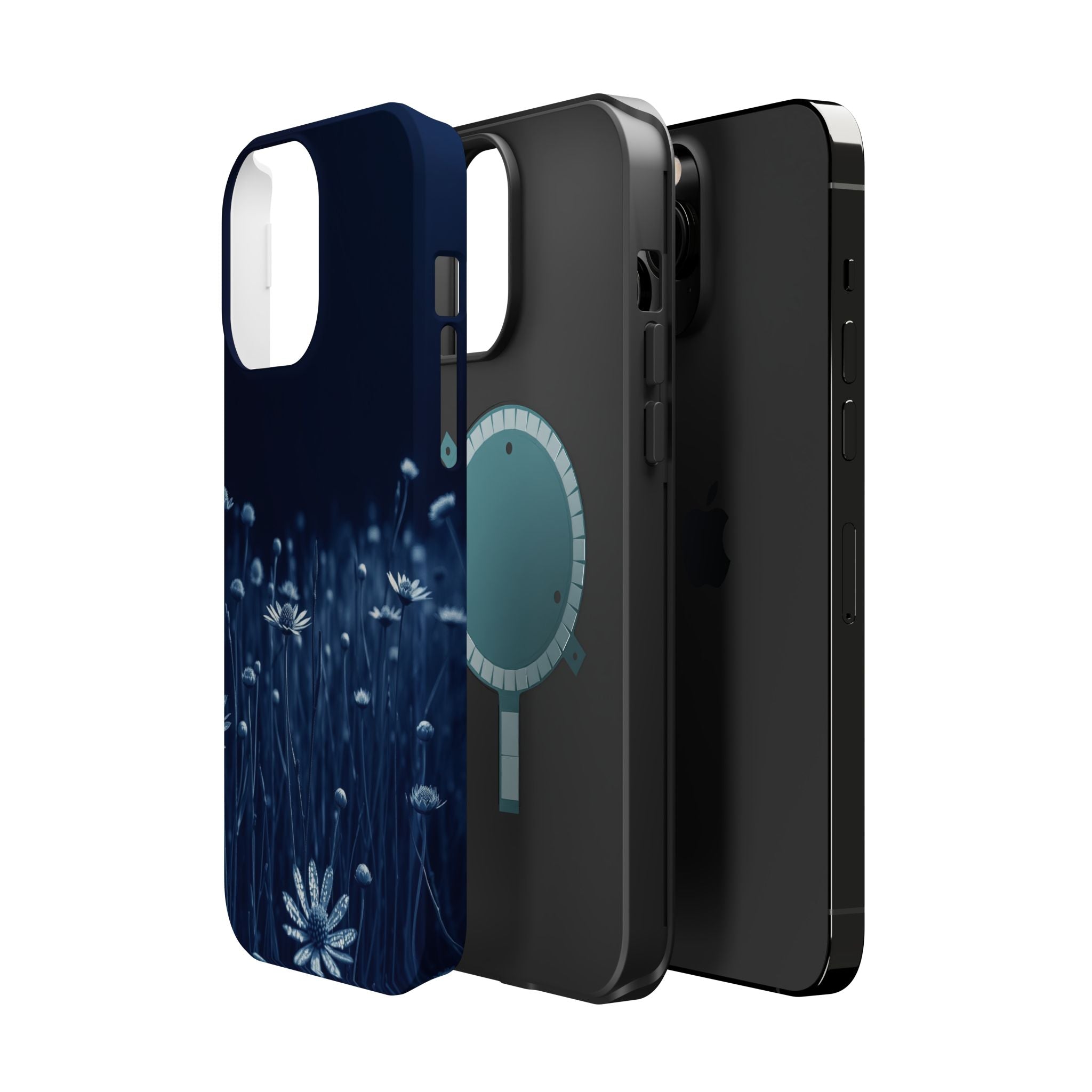 iPhone Midnight Blue And Silver Wildflower Field Clean iPhone Minimal · iPhone C