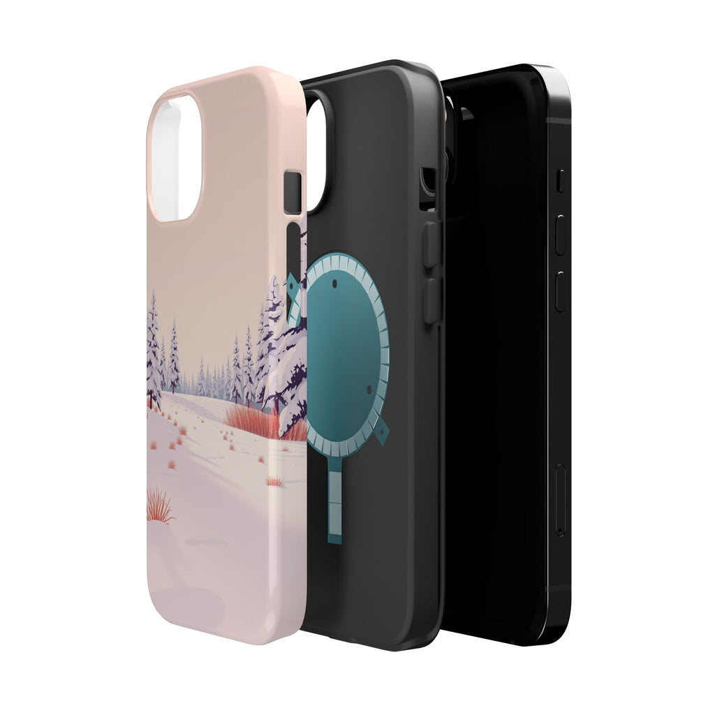 iPhone Snow Field Vintage Retro Poster Slim Everyday Designer Case · iPhone Case